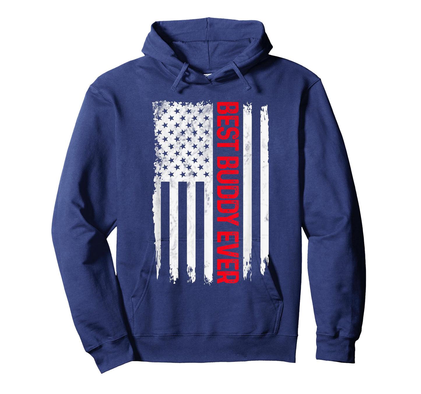 Mens Best Buddy Ever American flag Funny Buddies T-Shirt