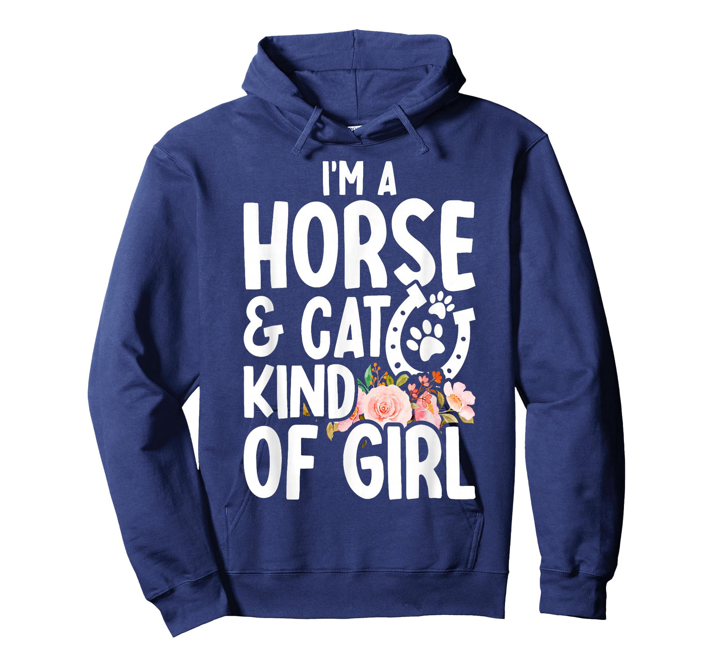 I Am Horse & Cat Kind Of Girl Horseshoe Paws T-Shirt
