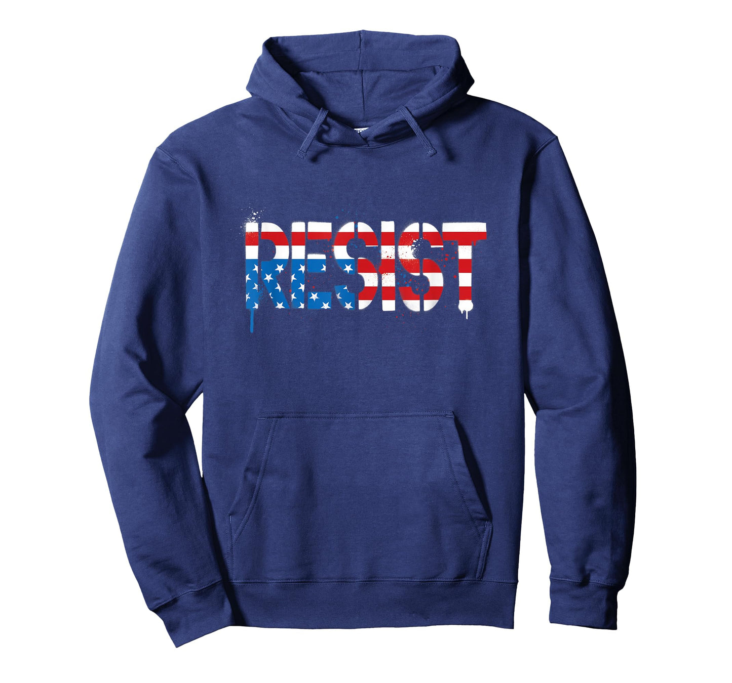 Resist Distressed Upside Down American Flag USA T-Shirt