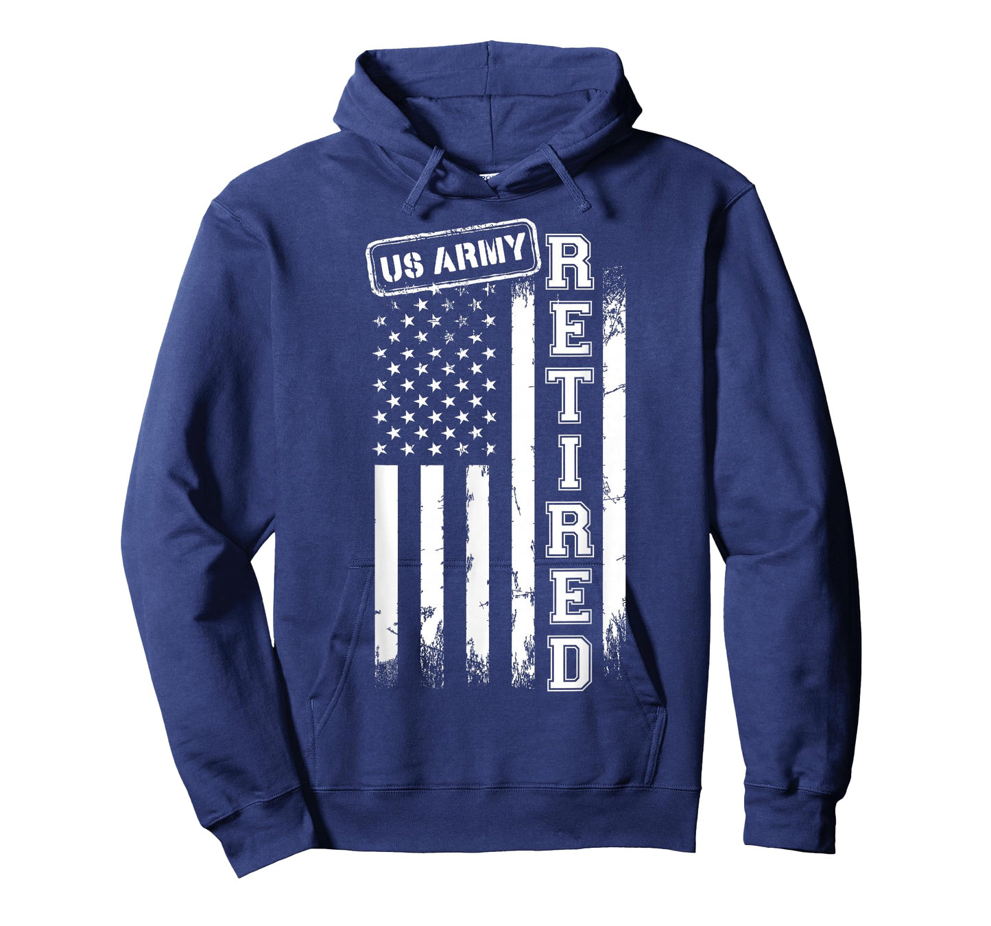 US Army Retired American Flag Vintage Patriotic T-Shirt