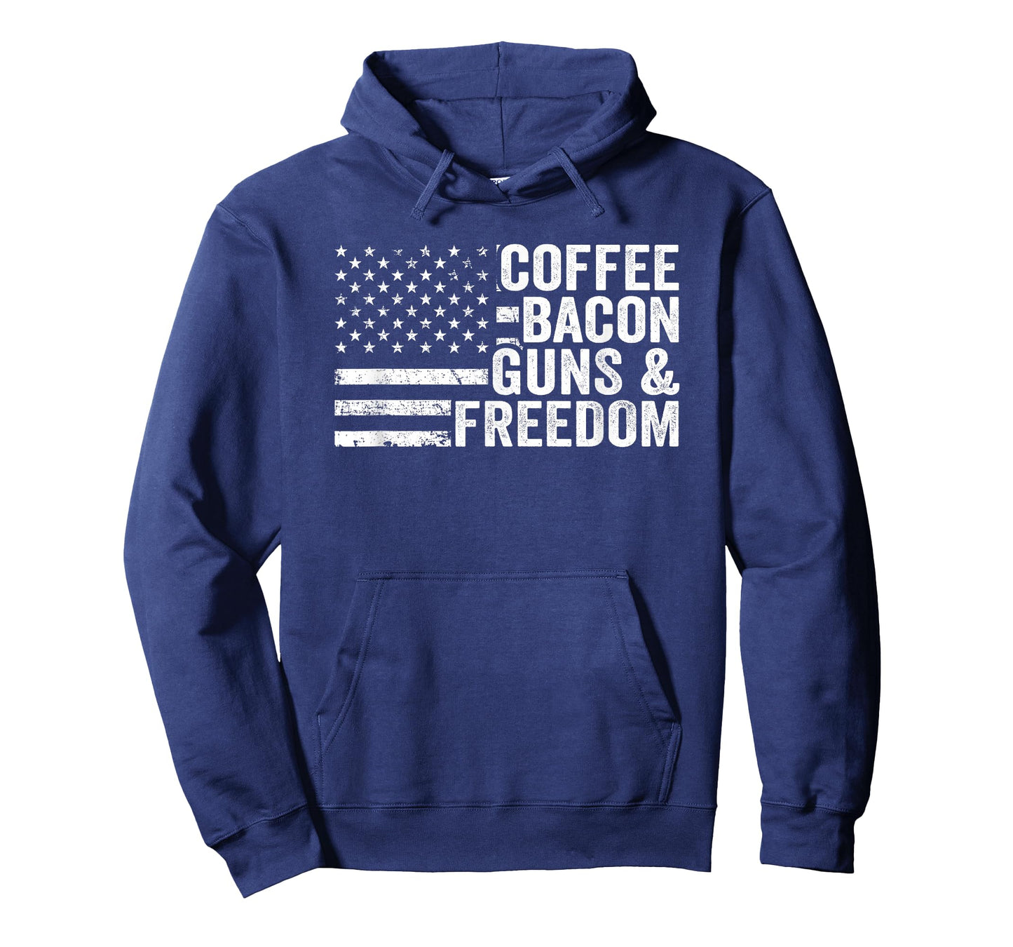 Coffee Bacon Guns & Freedom - Funny BBQ Grill Gun USA Flag T-Shirt