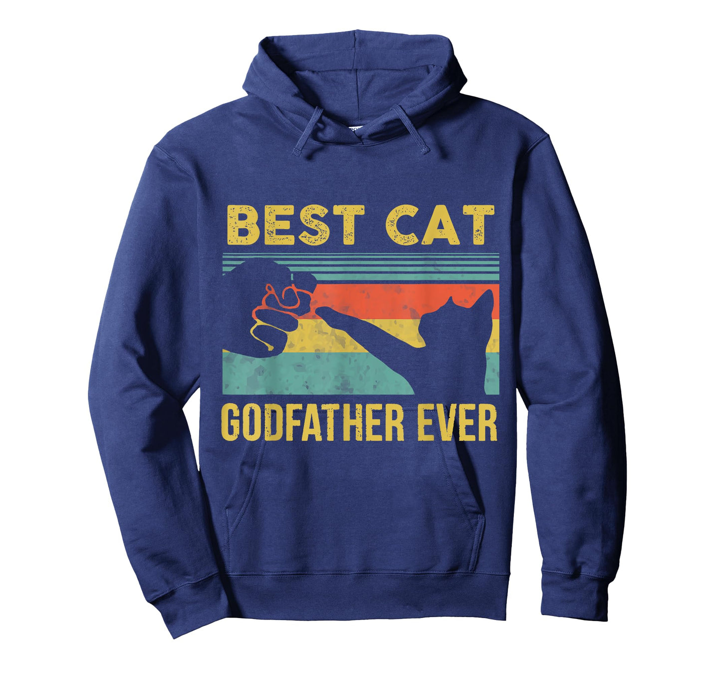 Best Cat Godfather Ever Vintage Cats Happy Father's Day T-Shirt