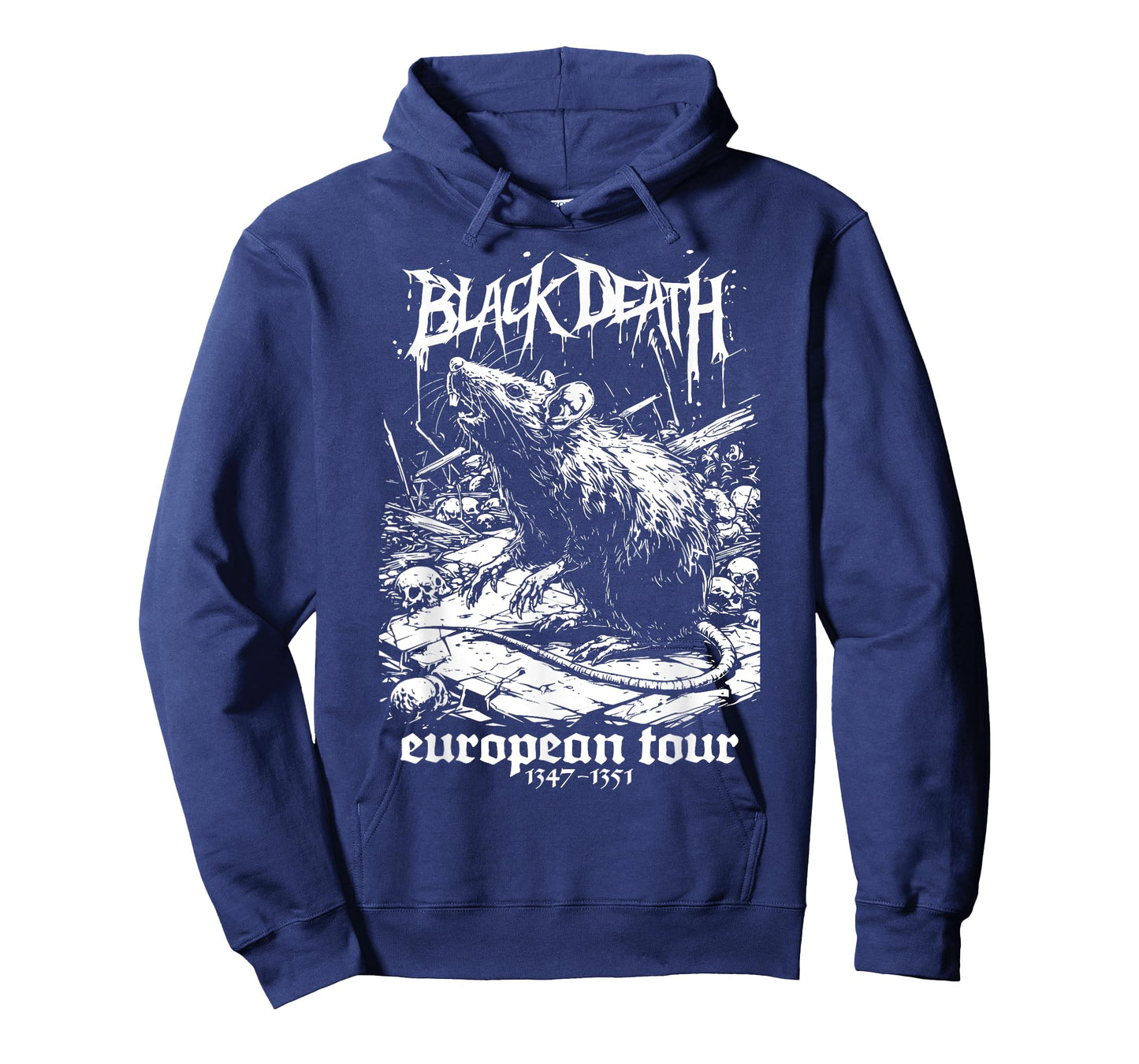 Black Death European Tour Plague Rat Medieval History Goth T-Shirt