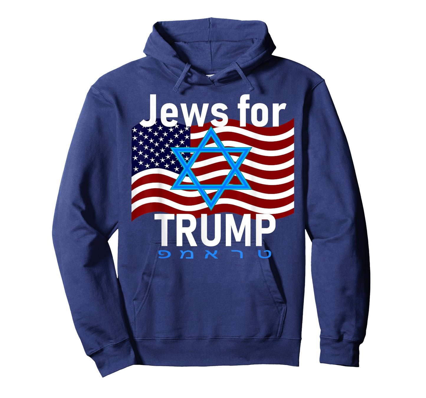 Jews for Trump American Flag Star of David Hebrew Supporter T-Shirt