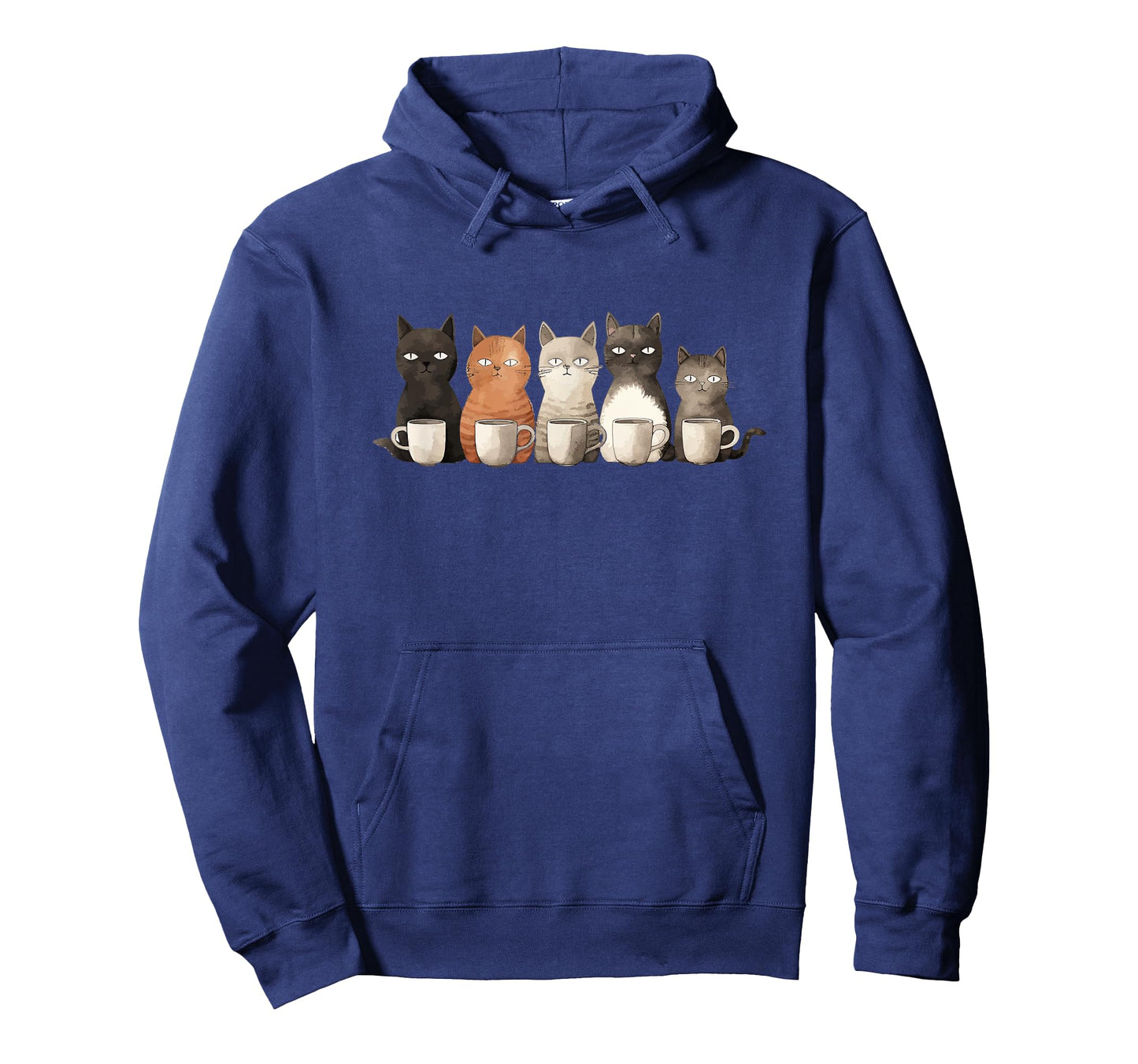 Funny Cats with Coffee, Cats in a Line with Coffee or Tea T-Shirt