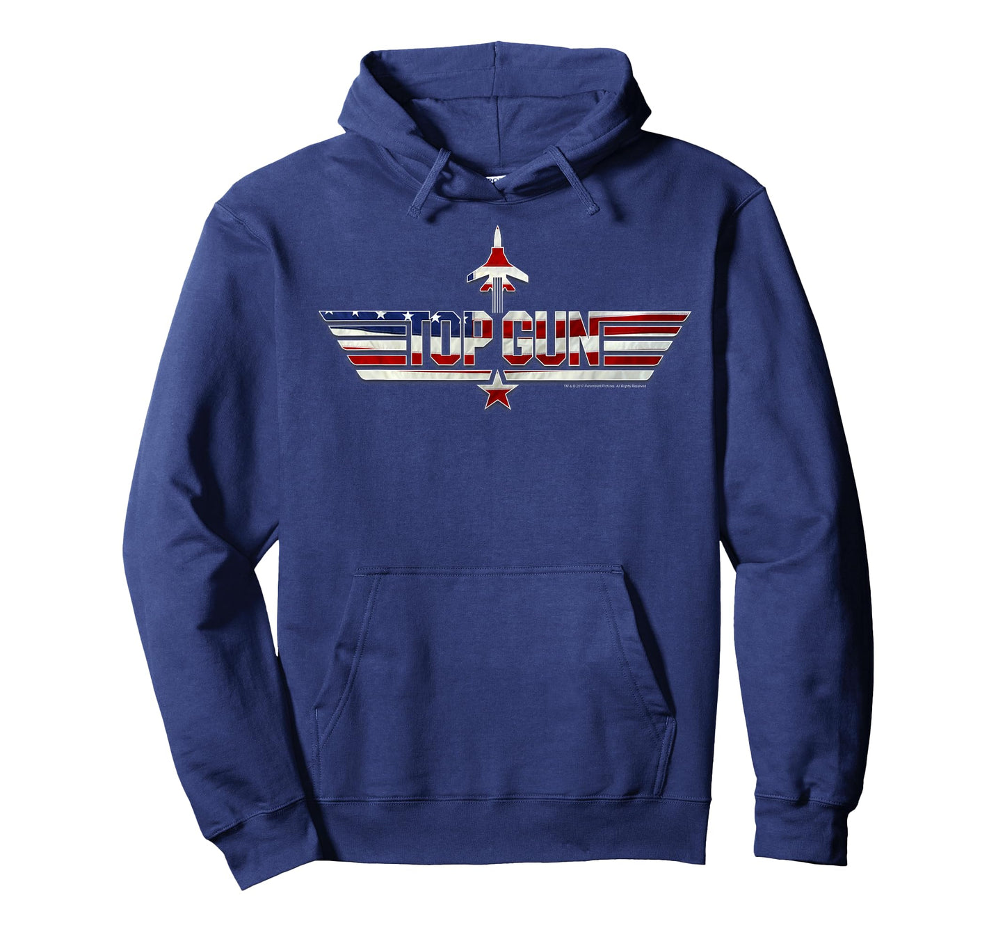 Top Gun American Flag Stars and Bars Logo Action Movie T-Shirt