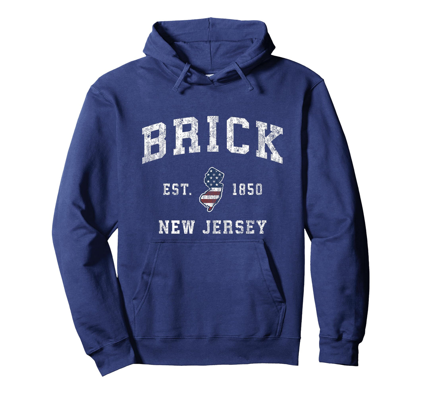 Brick New Jersey NJ Vintage American Flag Sports Design T-Shirt