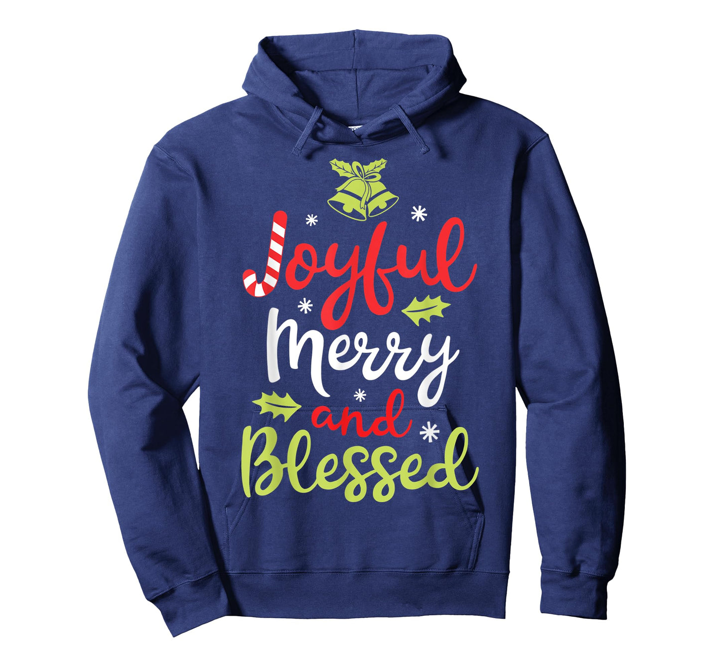 Joyful Merry and Blessed Christmas Women Girls Xmas Holiday T-Shirt