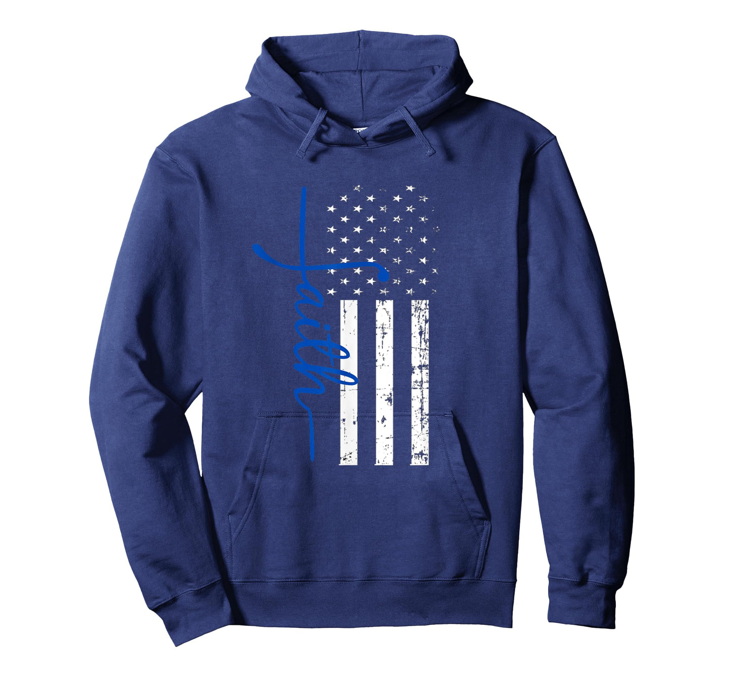 "Faith" Cross Thin Blue Line US Flag T-Shirt
