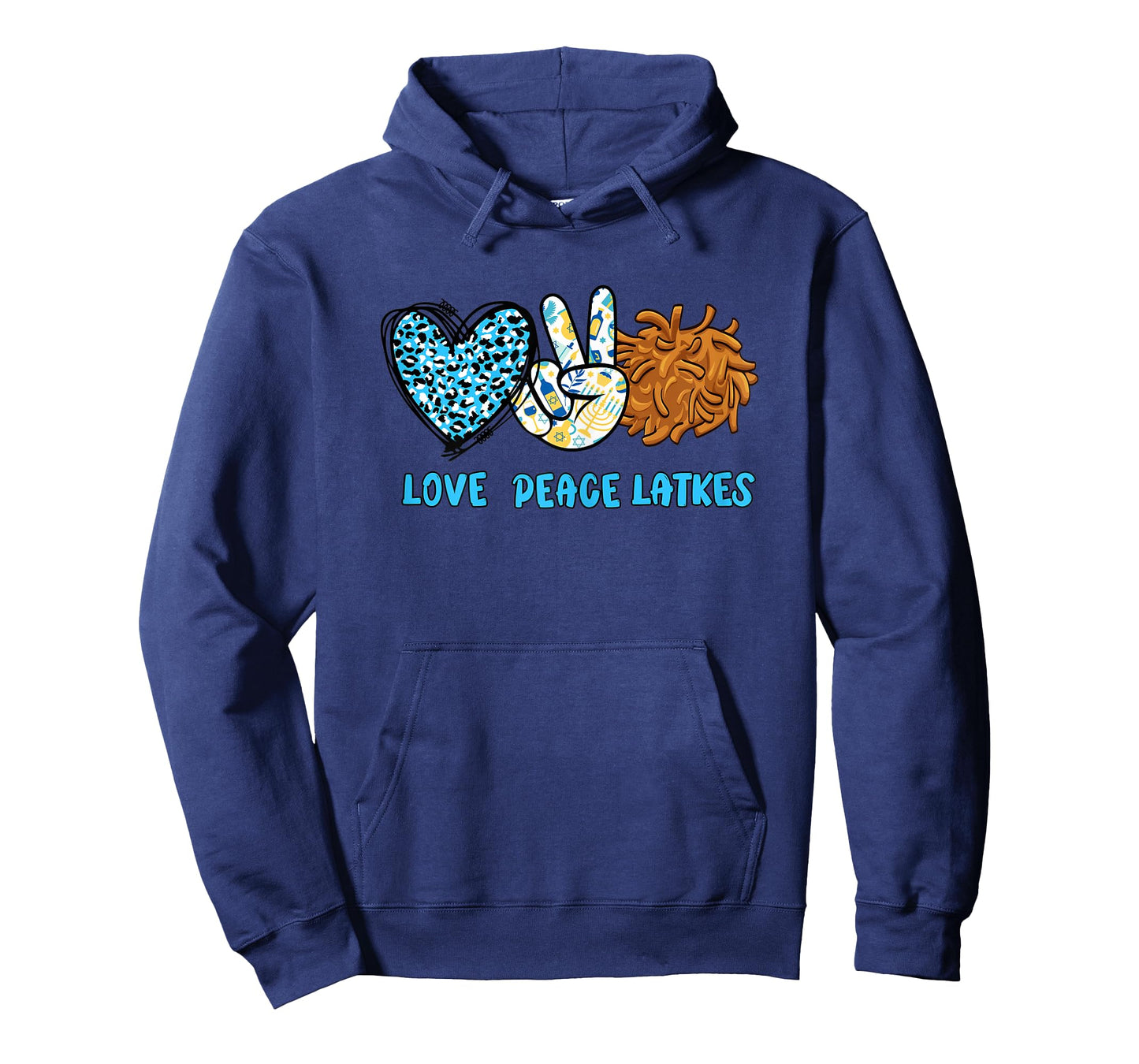 Womens Love Peace Latkes Happy Hanukkah Chanukah Funny Jewish Gift T-Shirt