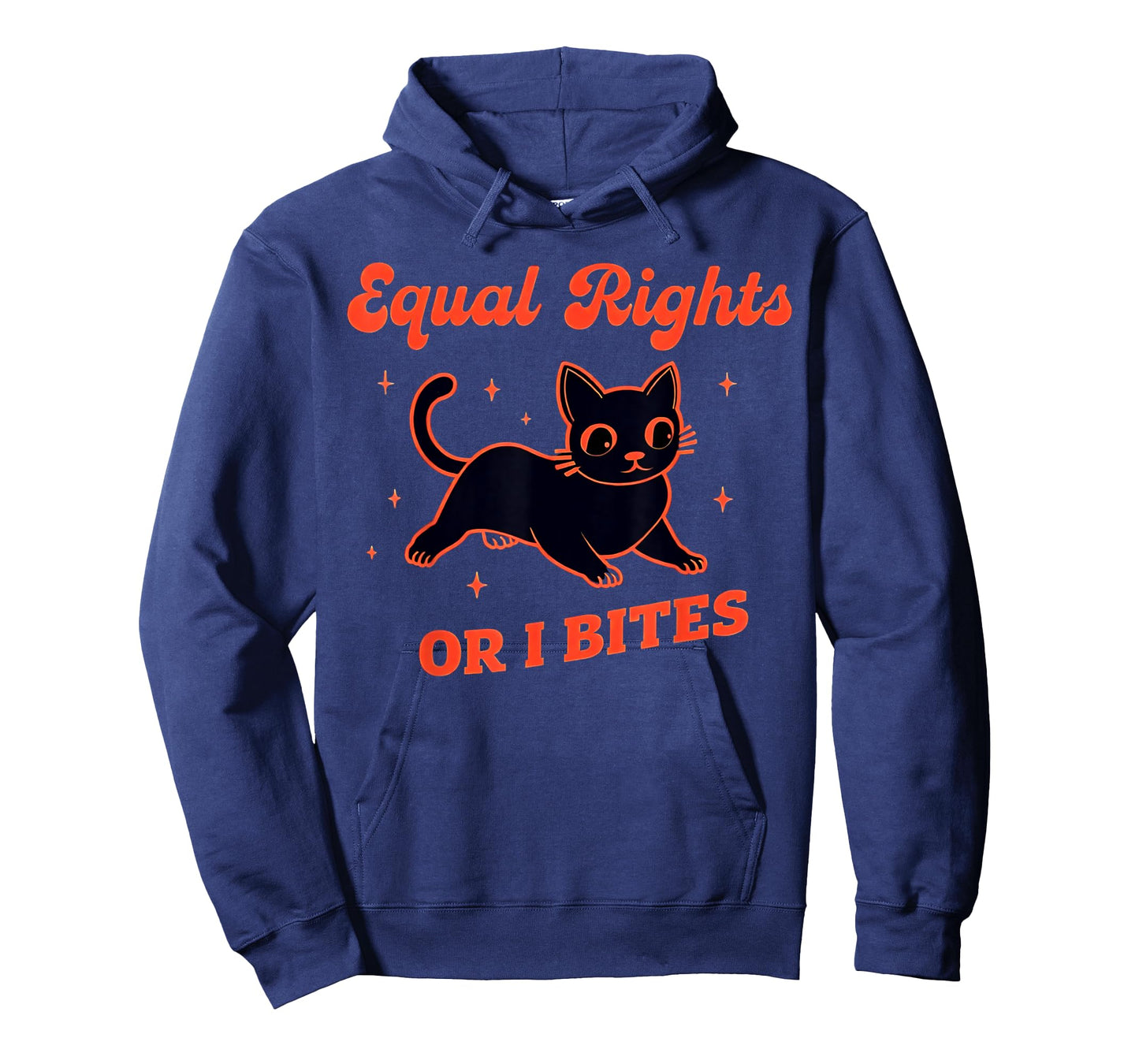 Funny Feminist Cat Equal Rights Or I Bite Equality Feminist T-Shirt for Men Women