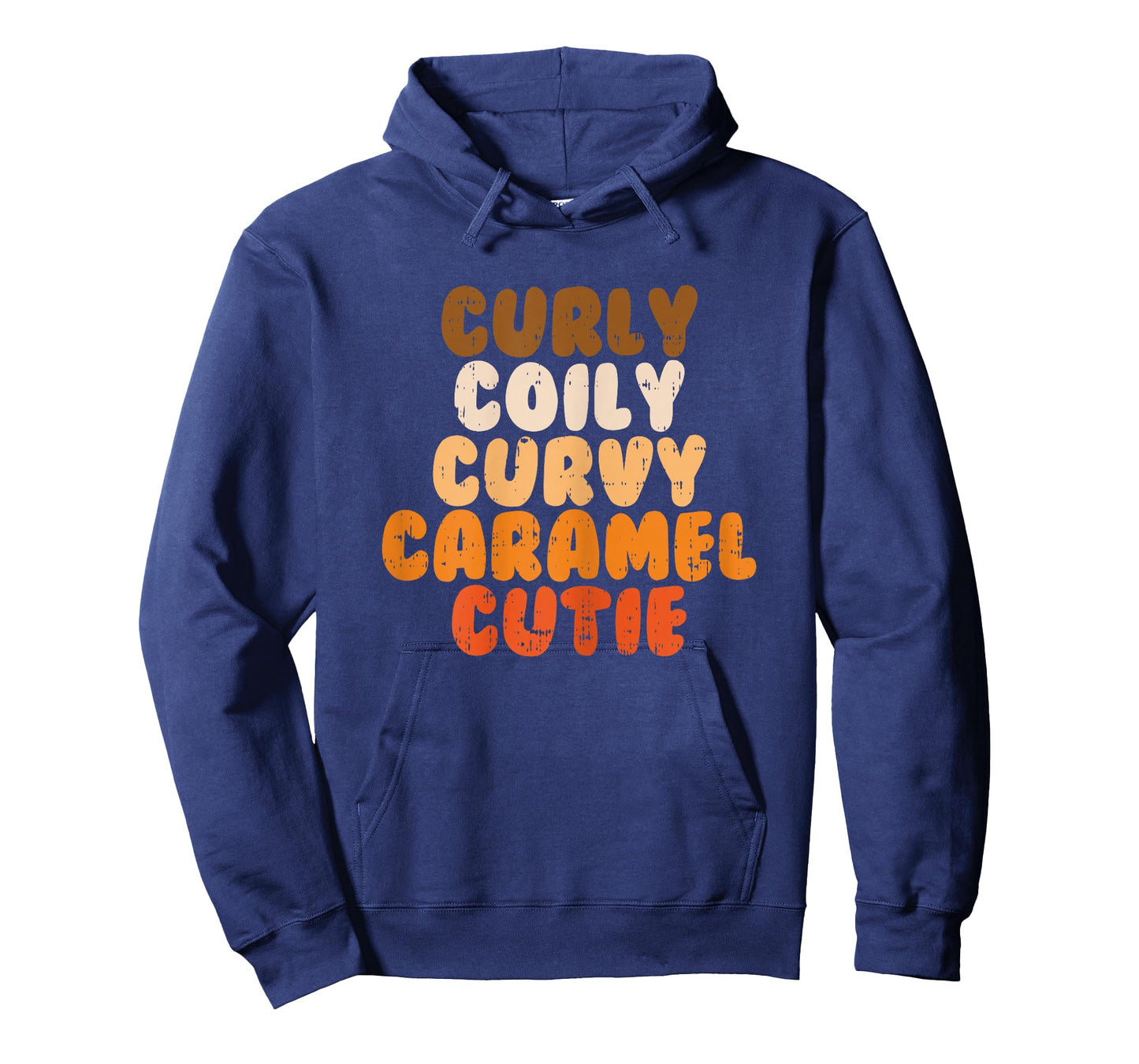 Curly Curvy Caramel Cutie Melanin Goddess Black Pride Gift T-Shirt