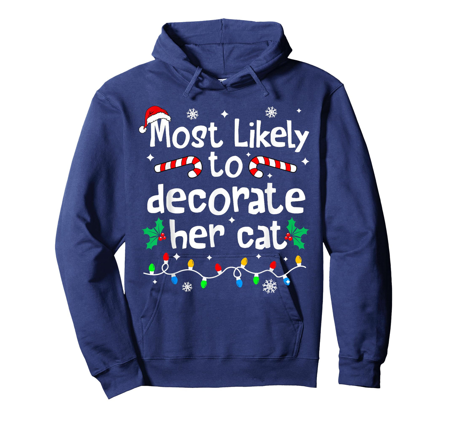 Most Likely to Decorate Her Cat C-hristmas Matching Family T-Shirt