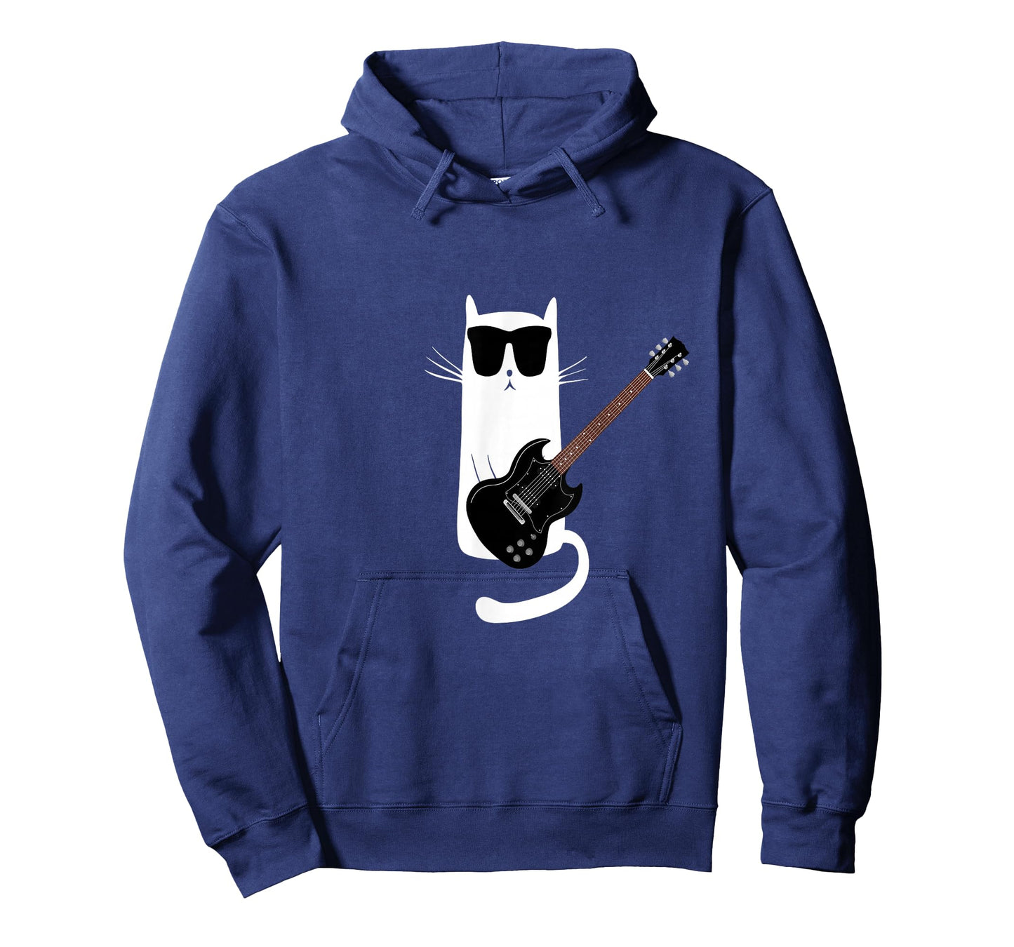 Funny Cat Wearing Sunglasses Playing Electric Guitar T-Shirt