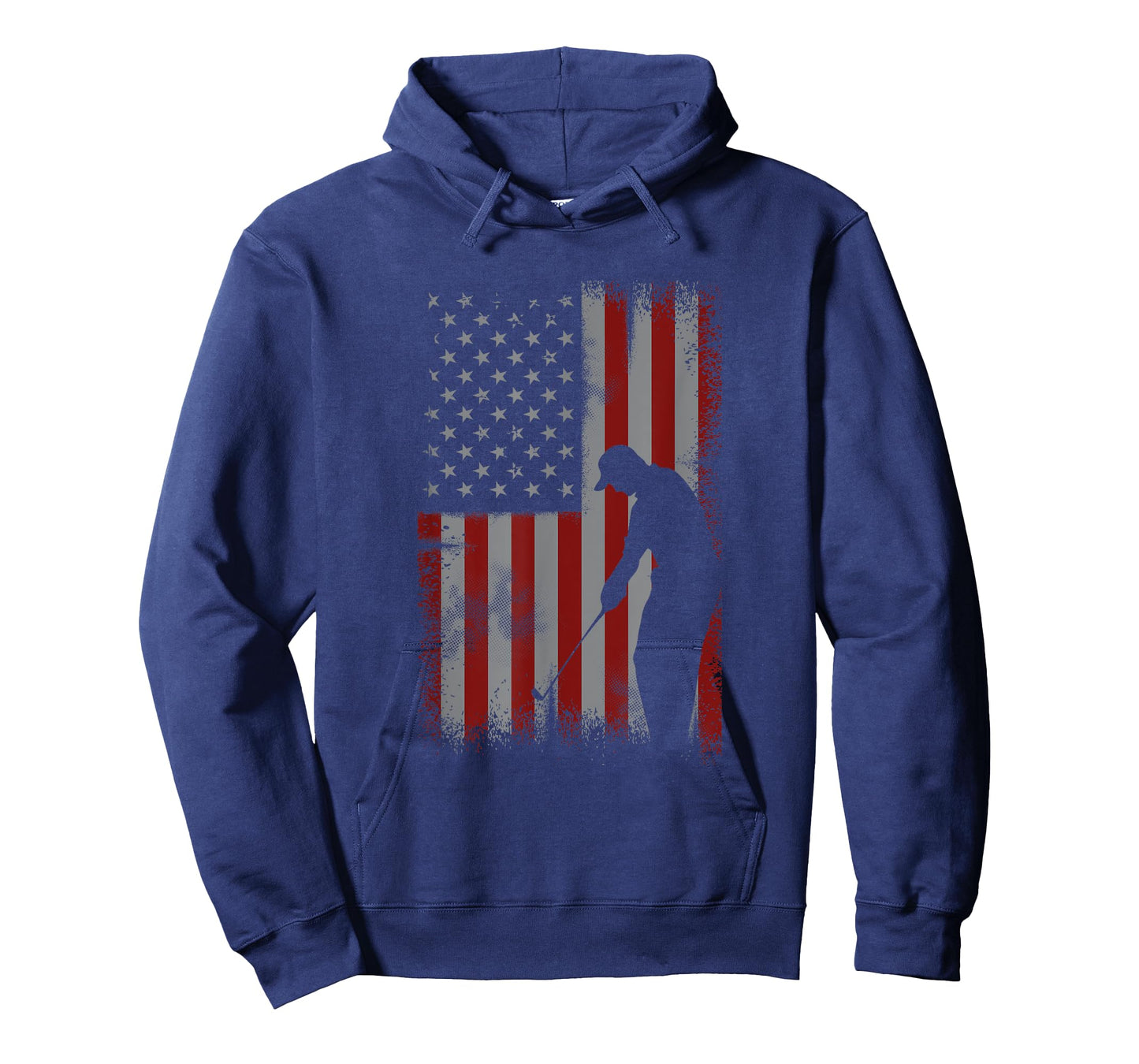 Retro American Flag Golf Gift for Golfer Men Golf Club Gift T-Shirt