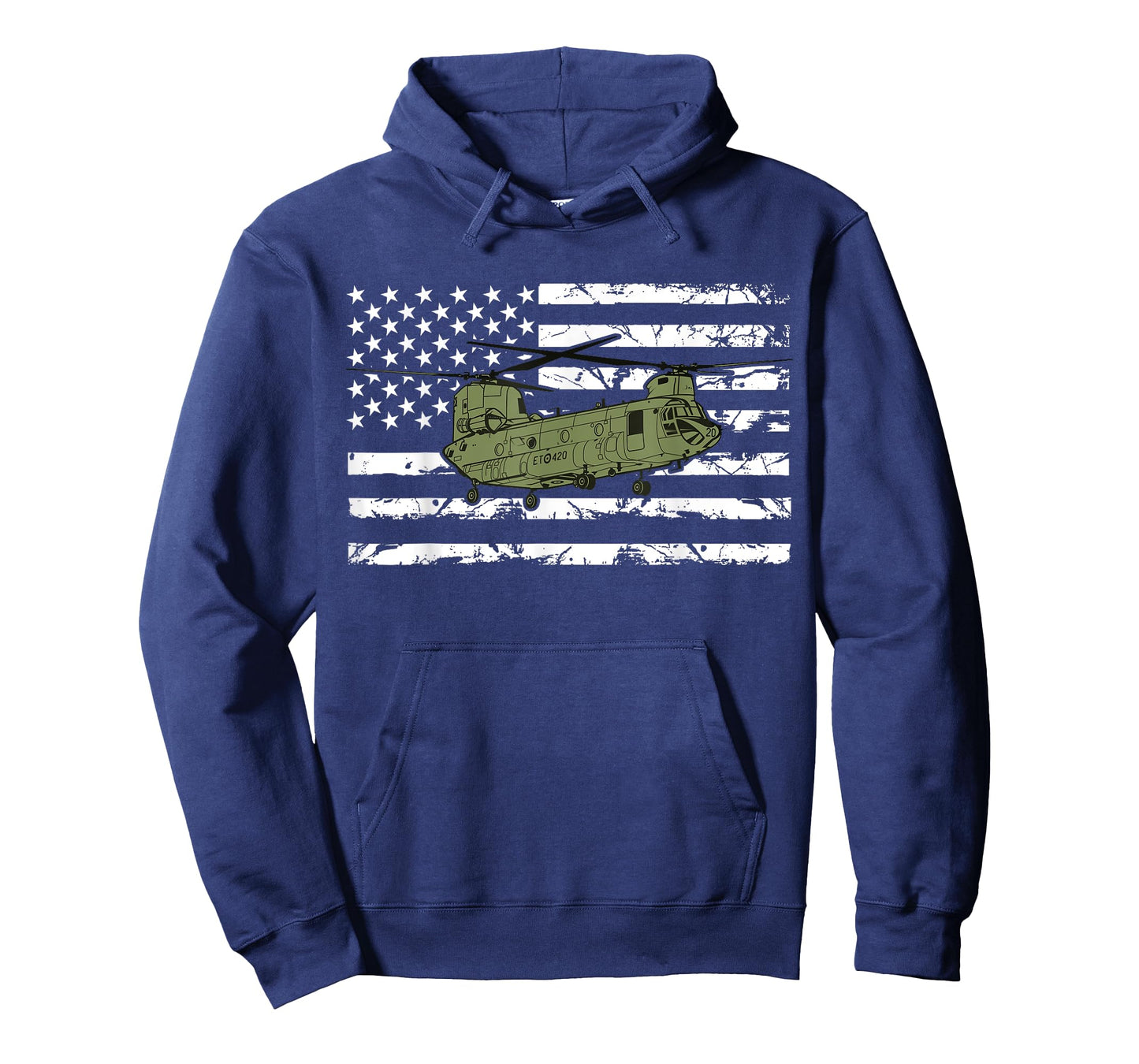 CH-47 Chinook Helicopter Pilot Veteran USA American Flag T-Shirt for Women Men