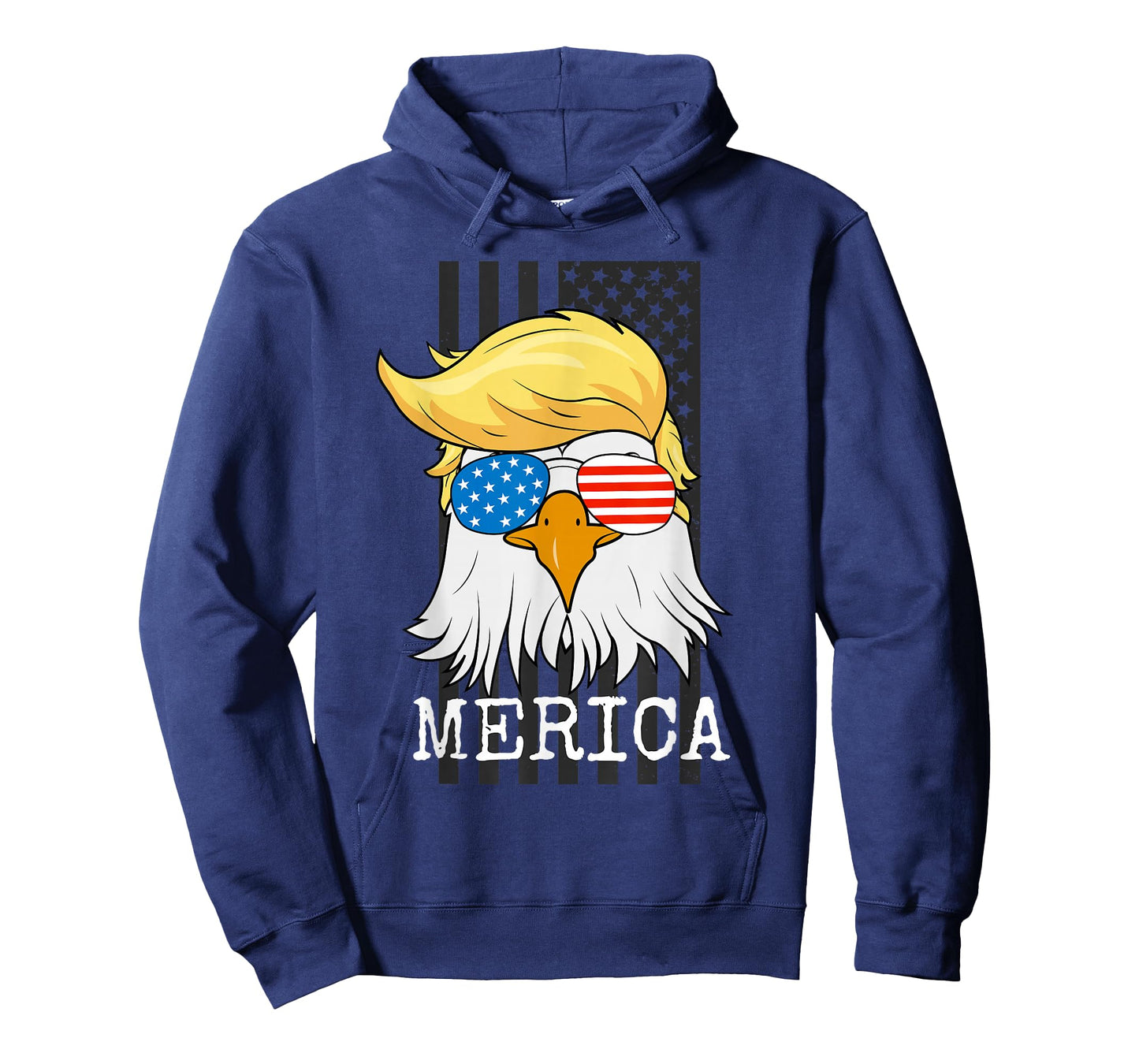Merica Bald Eagle 4th of July Trump American Flag Funny Gift T-Shirt