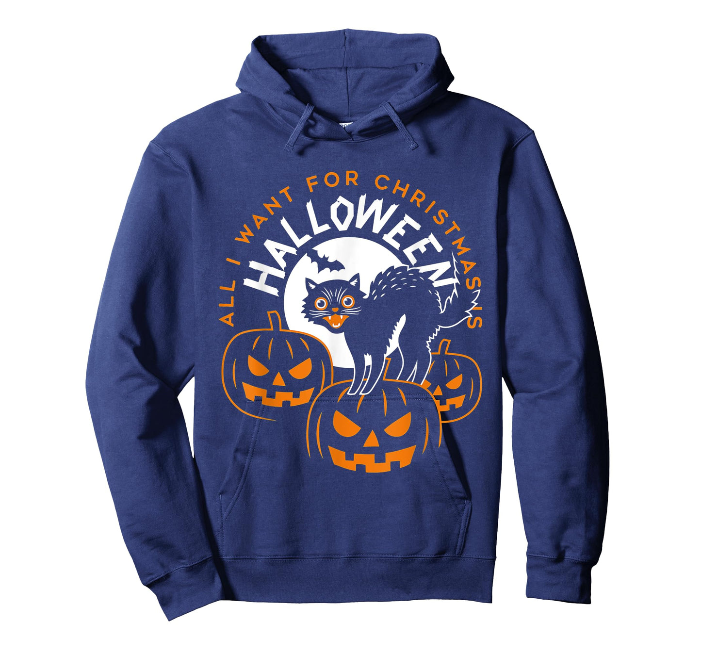 All I Want For Christmas Is Halloween Funny Cat Pumpkin Men Women T-Shirt