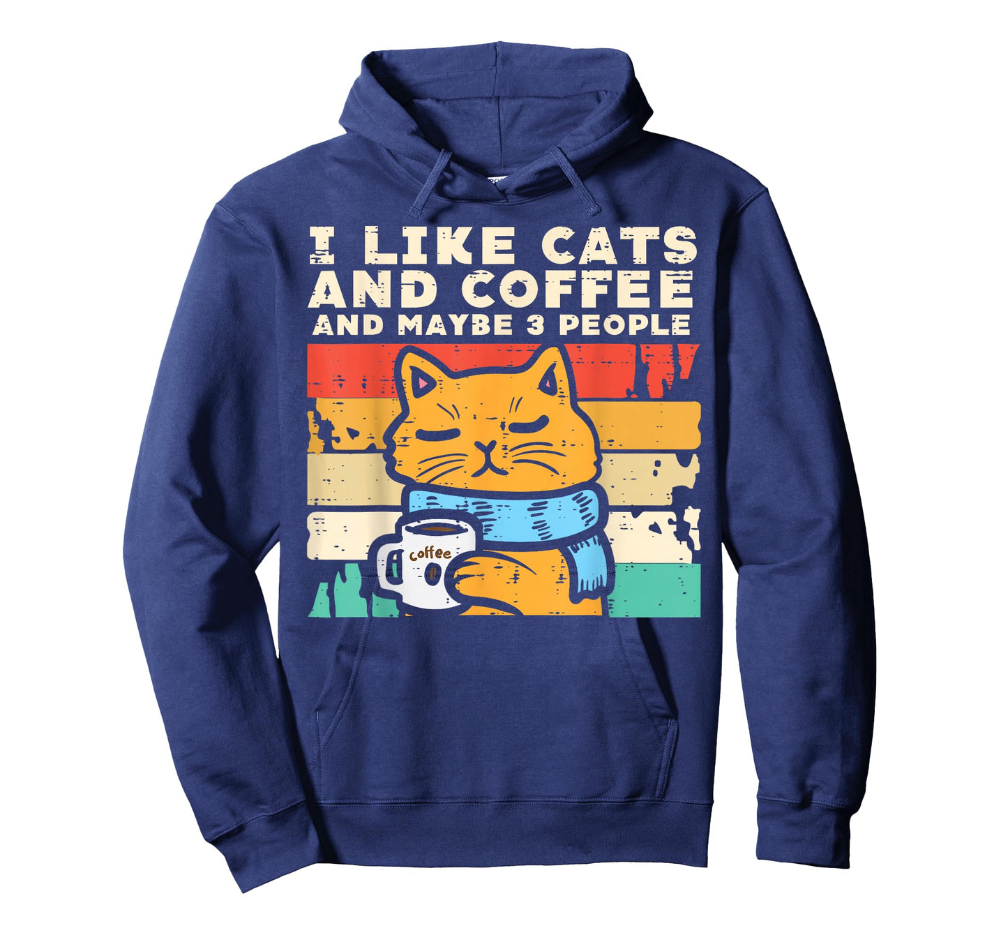 I Like Cats Coffee 3 People Funny Pet Owner Men Women Kids T-Shirt