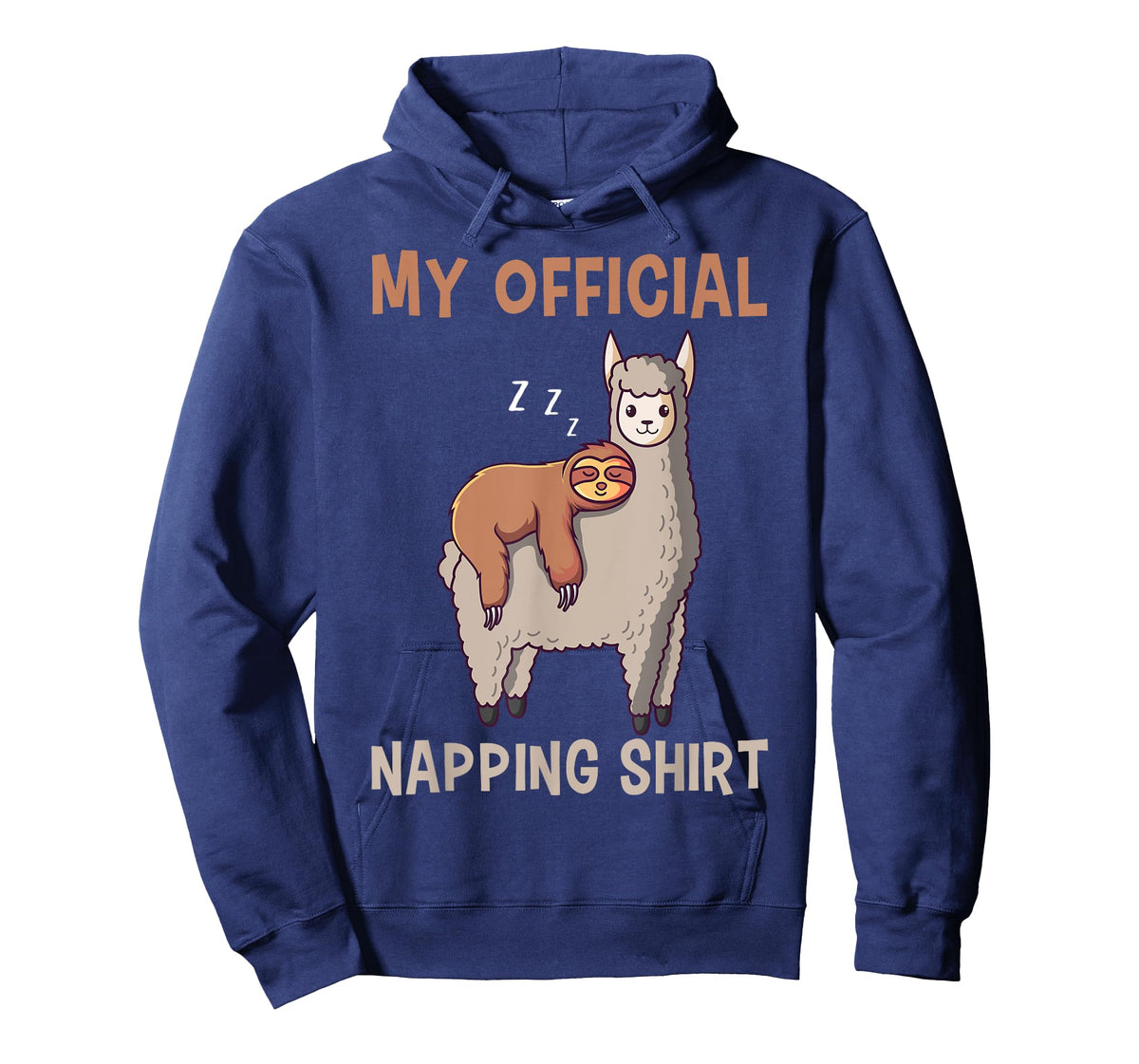 My Official Napping Shirt Sleeping Sloth Llama Alpaca T-Shirt