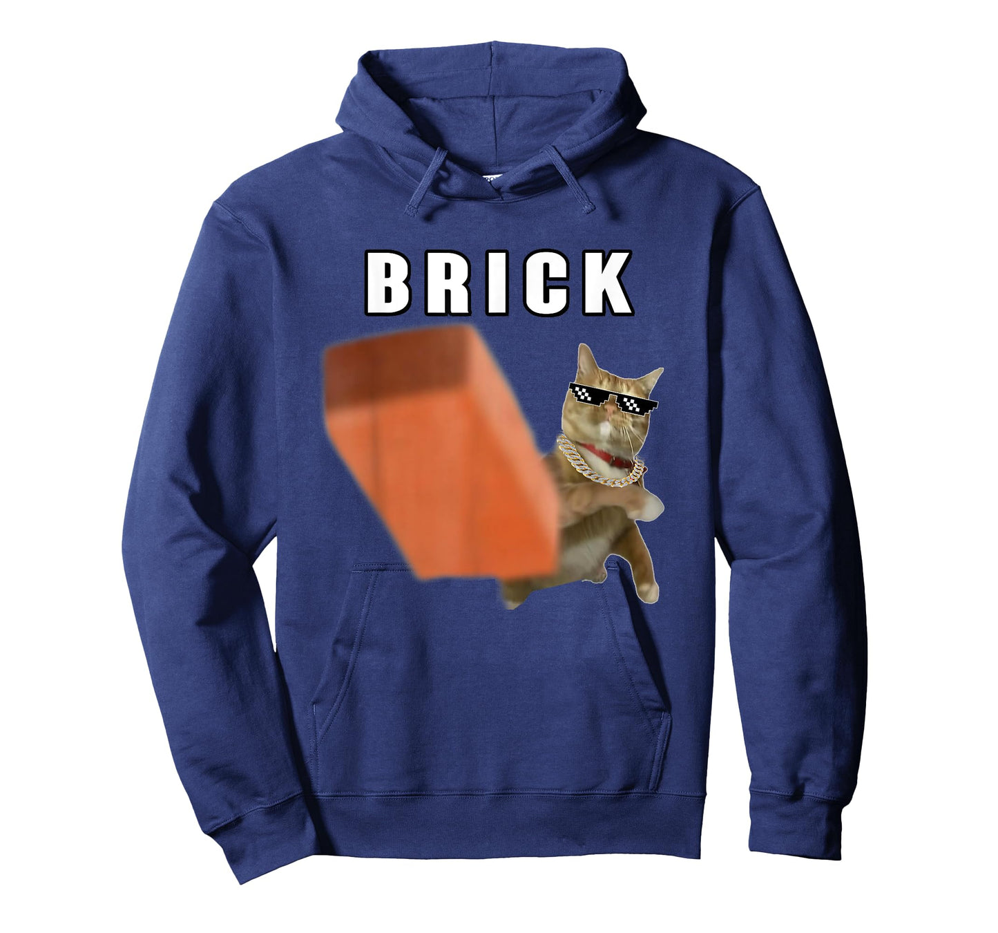 Funny Cat Throwing Brick Silly Cats Meme Brainrot Cat Lover T-Shirt for Men Women