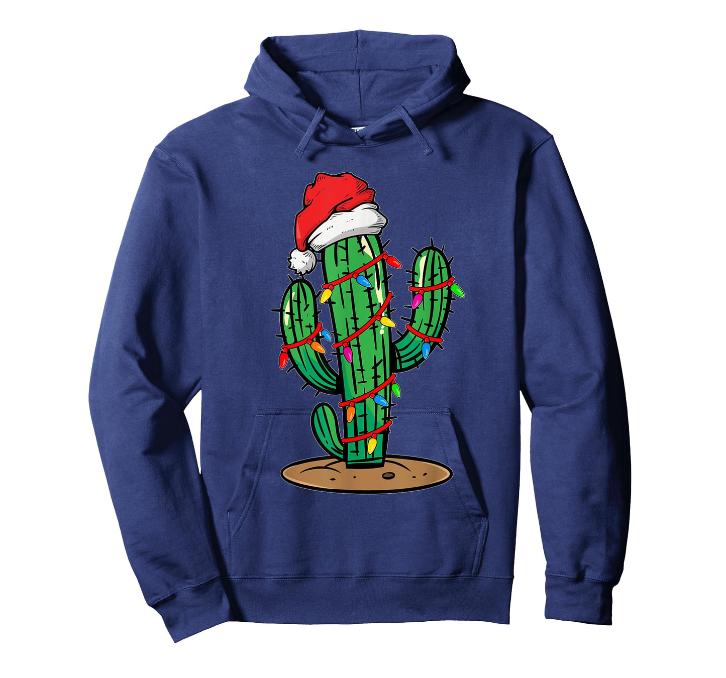 Christmas Lights Cactus Lover Funny Xmas Gift T-Shirt