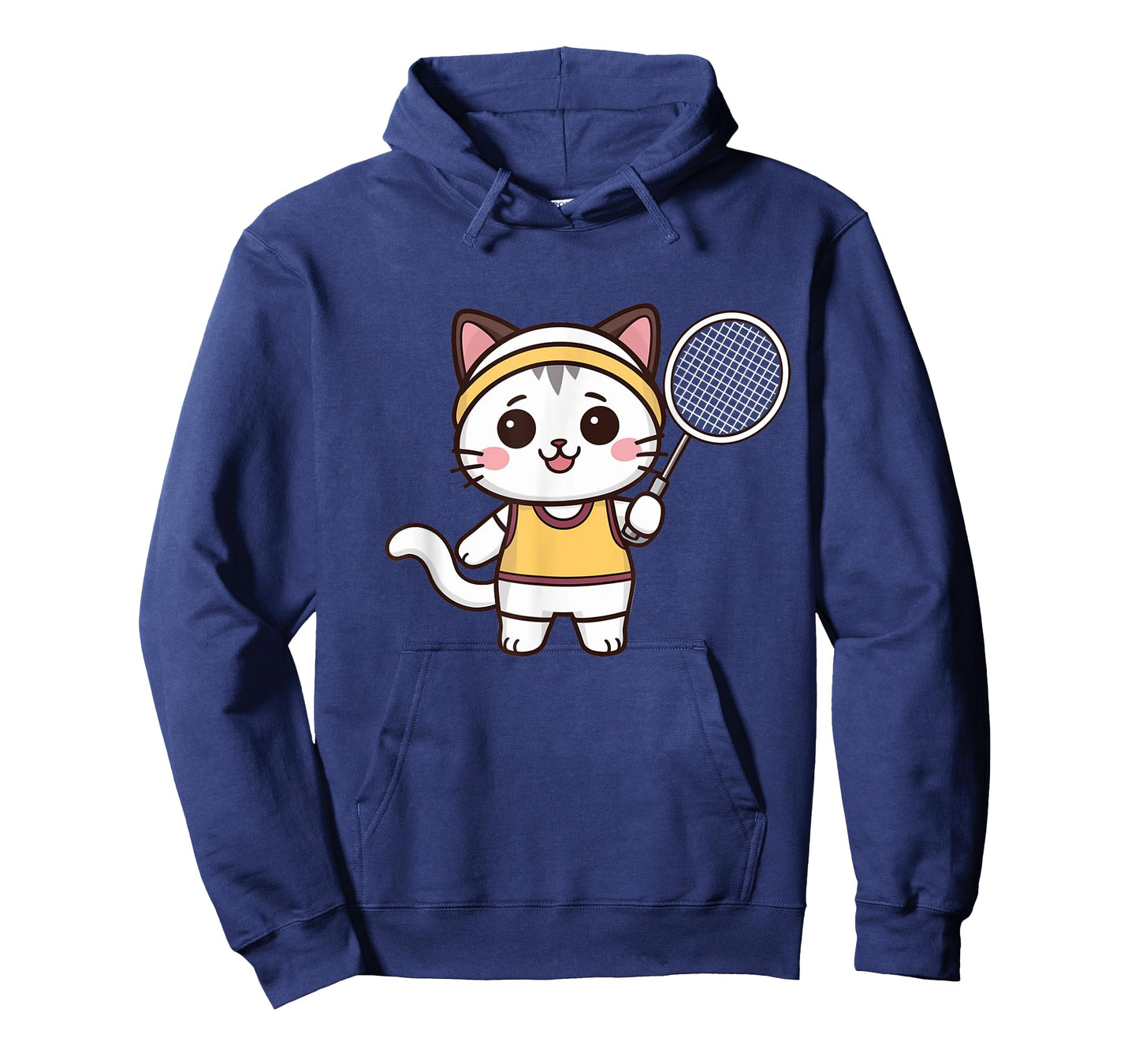 Badminton Funny Cat Women Girls Badminton Player Kawaii T-Shirt