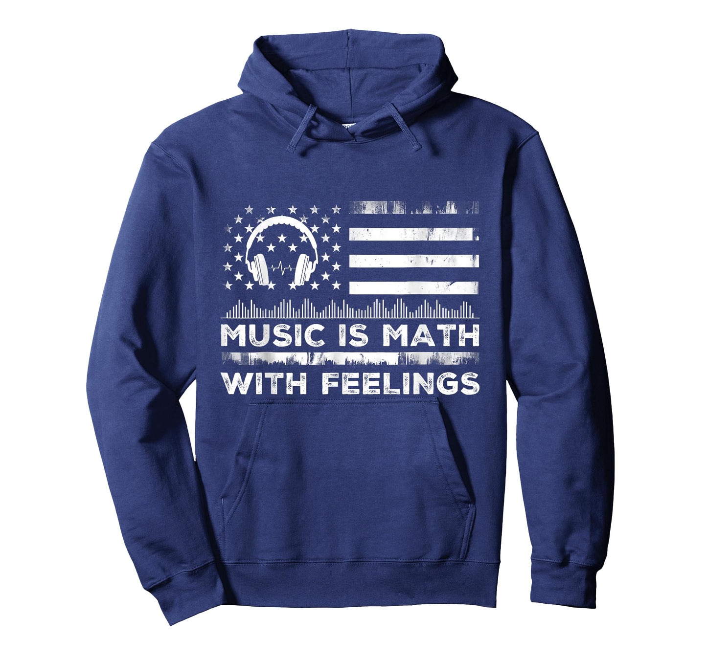 Music Is Math With Feelings Vintage Usa Flag Music Art Lover T-Shirt