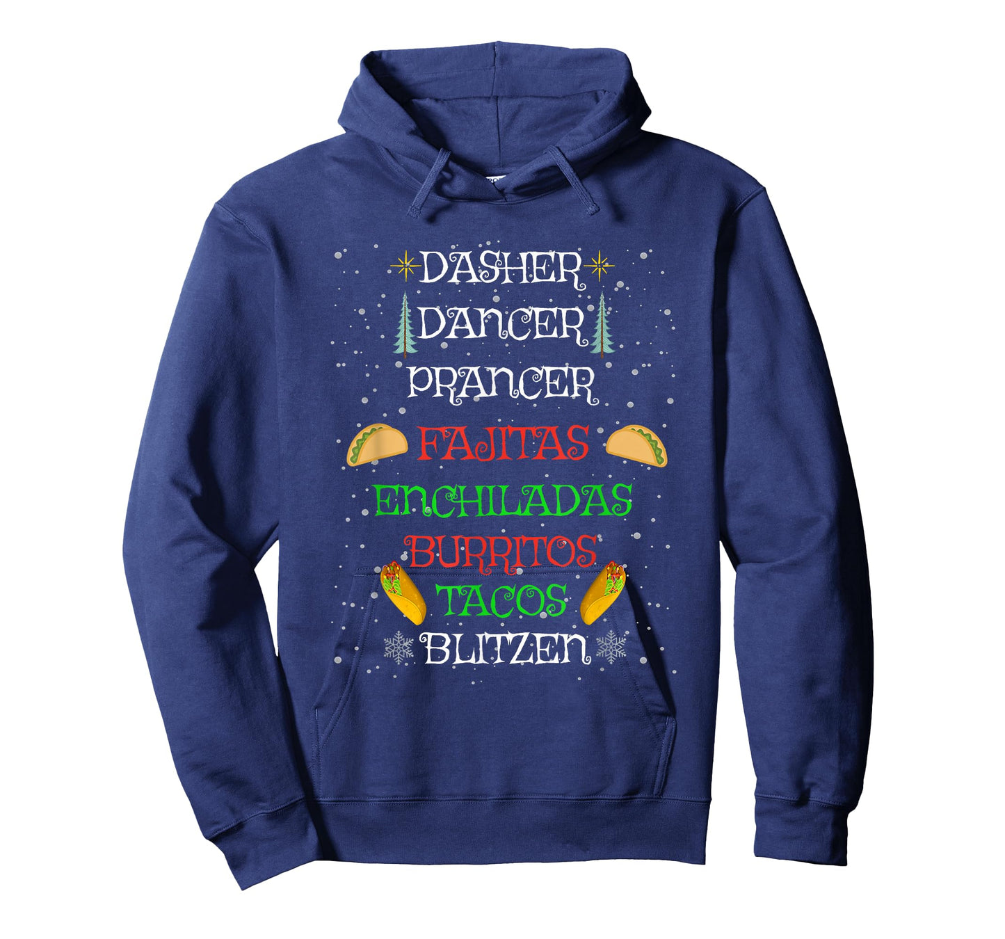 Cute Christmas Reindeer Fajita Enchiladas Burritos Tacos T-Shirt