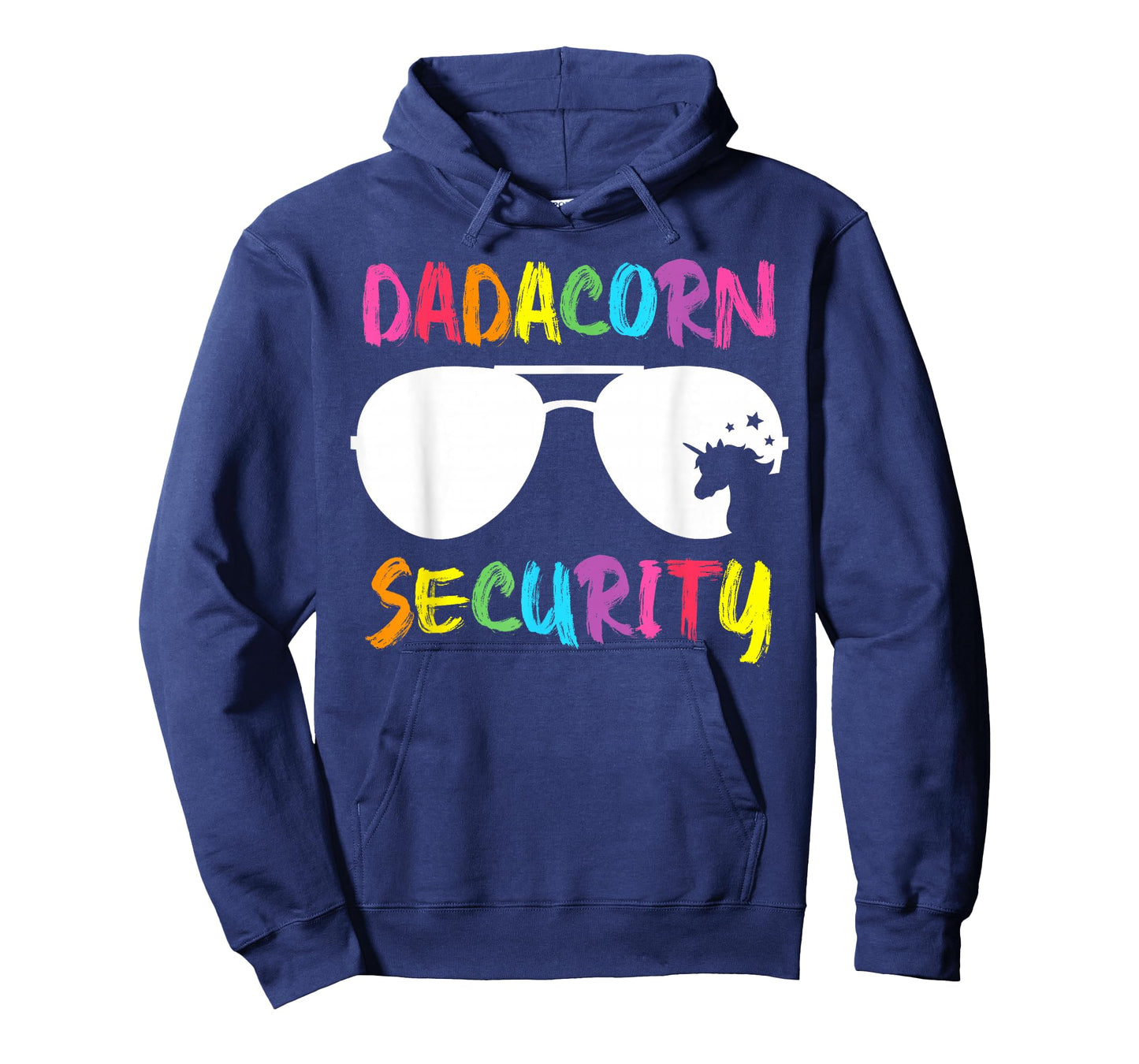 Dadacorn Security Unicorn Dad and Girl Papa Fathers Day Gift T-Shirt