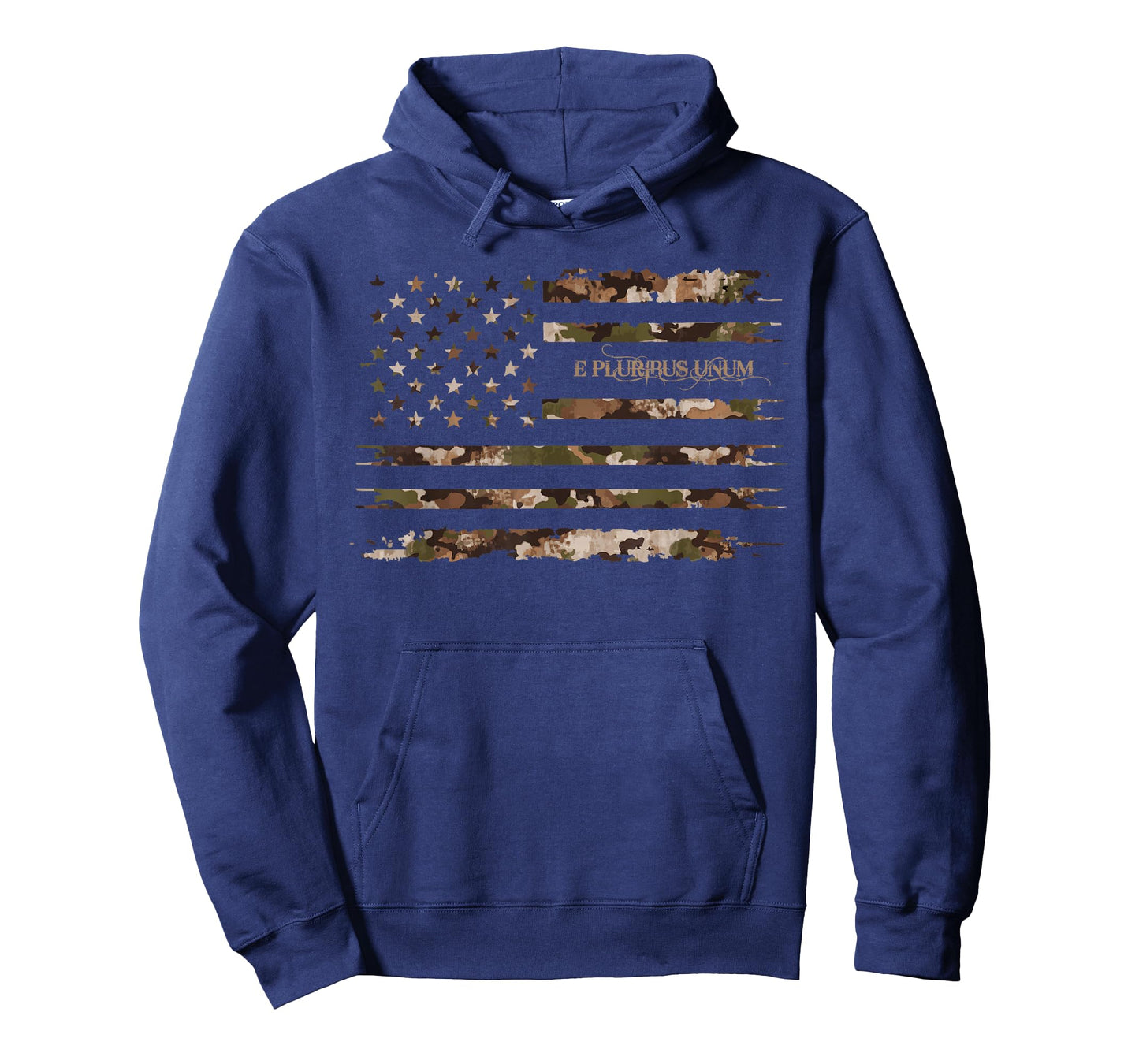 E Pluribus Unum Motto United States Camo Distressed American T-Shirt