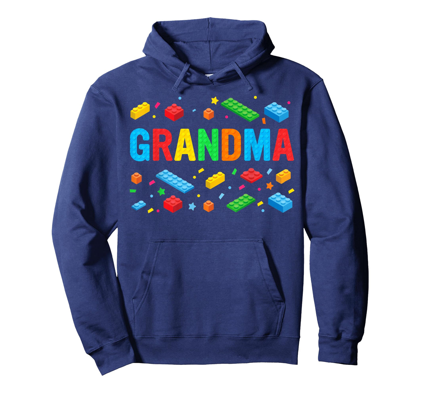 Grandma Master Builder Building Bricks Blocks Family Funny T-Shirt