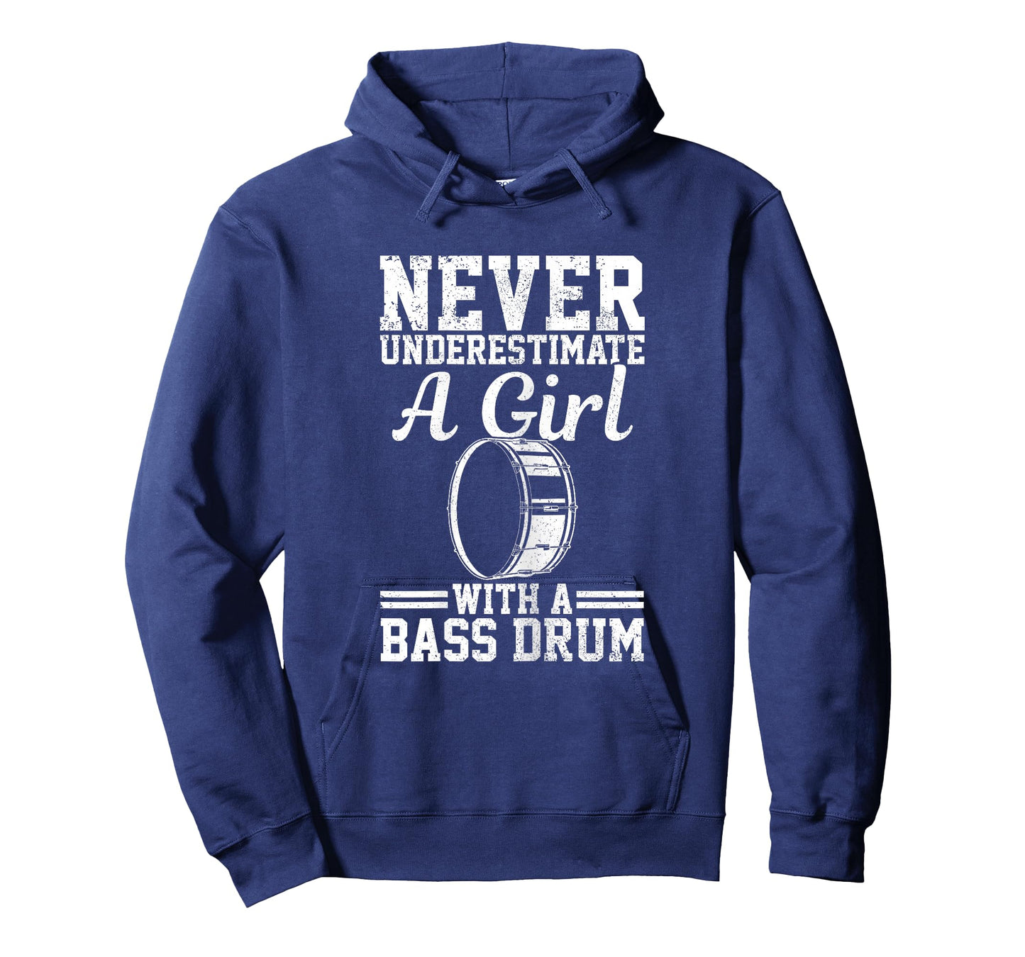 Bass Drum Marching Band High School Drummer Girl Funny Gift T-Shirt