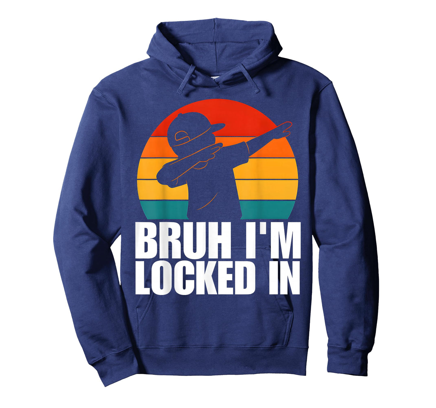Bruh Im Locked in Dabbing Boy Retro Hip Hop Kids Cool Saying T-Shirt