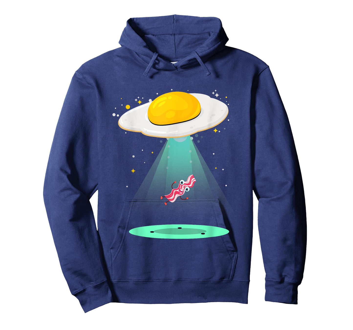 Funny Sunnyside Up Egg UFO Abduction Breakfast Bacon Lover T-Shirt