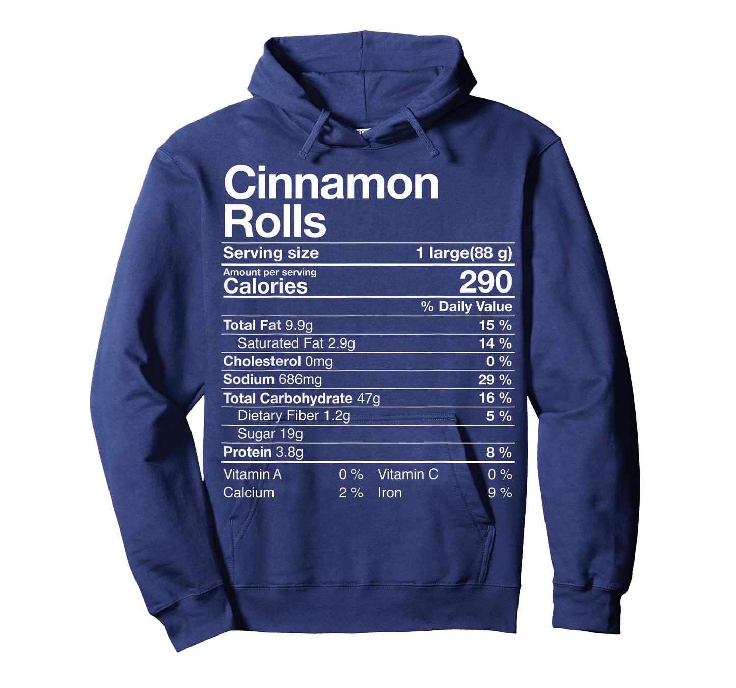 Cinnamon Rolls Nutrition Facts Christmas Thanksgiving Gift T-Shirt