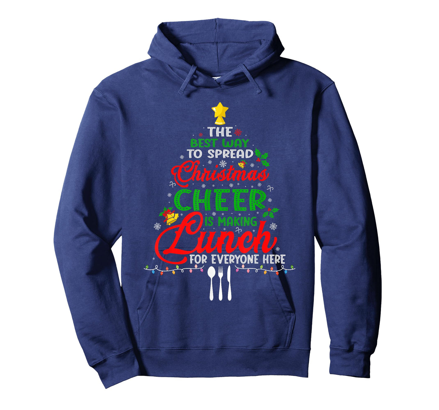 Lunch Lady Christmas XMas School Cafeteria Lunch Lady Tree T-Shirt