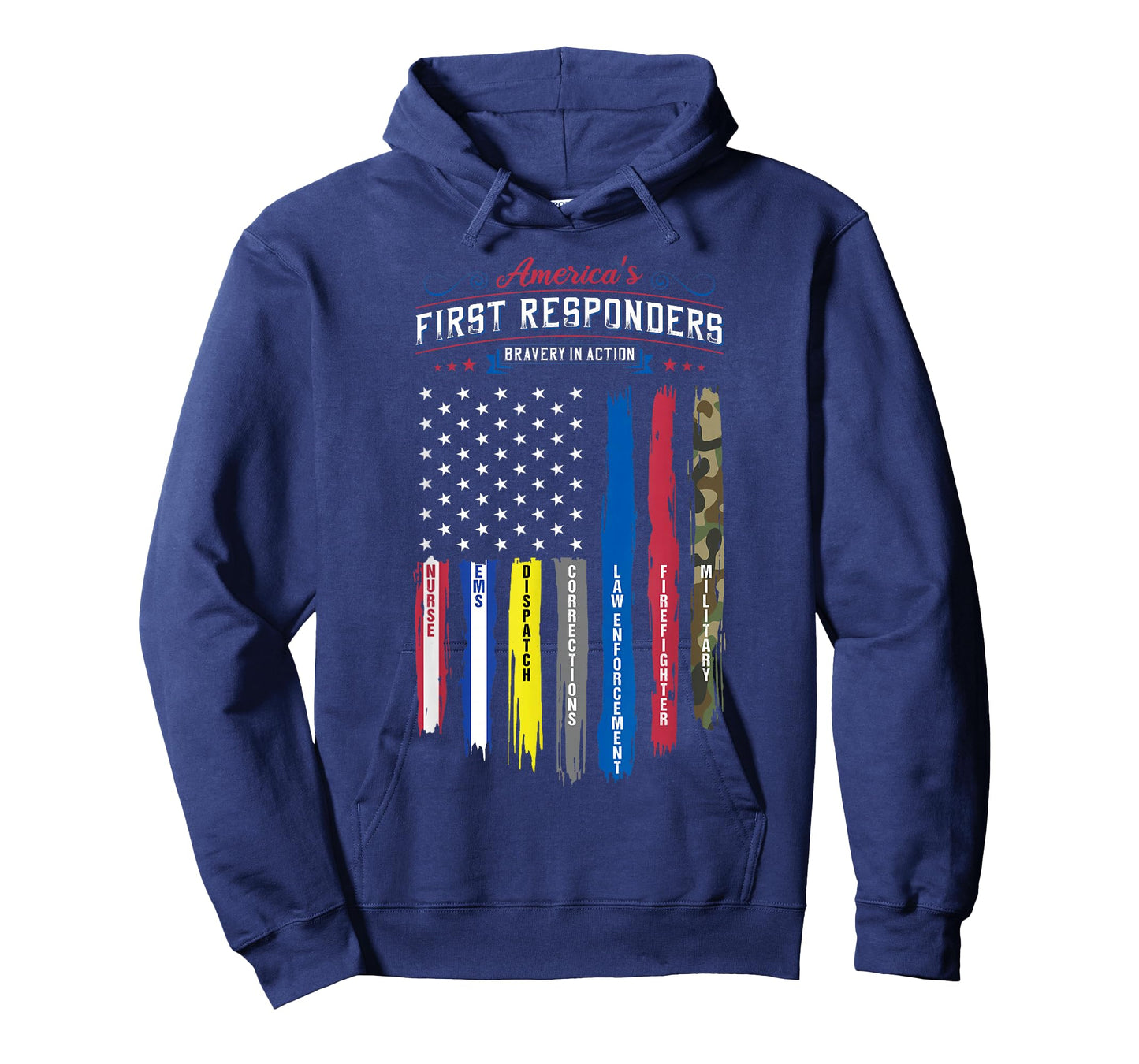 America's First Responders Flag Support American Heroes T-Shirt