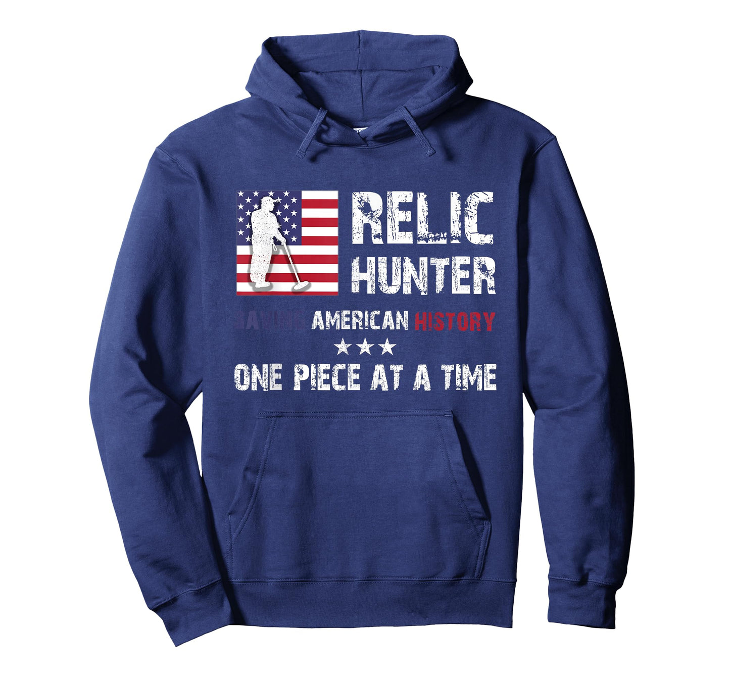 Relic Hunter Metal Detector Treasure Hunting US Flag Gift T-Shirt