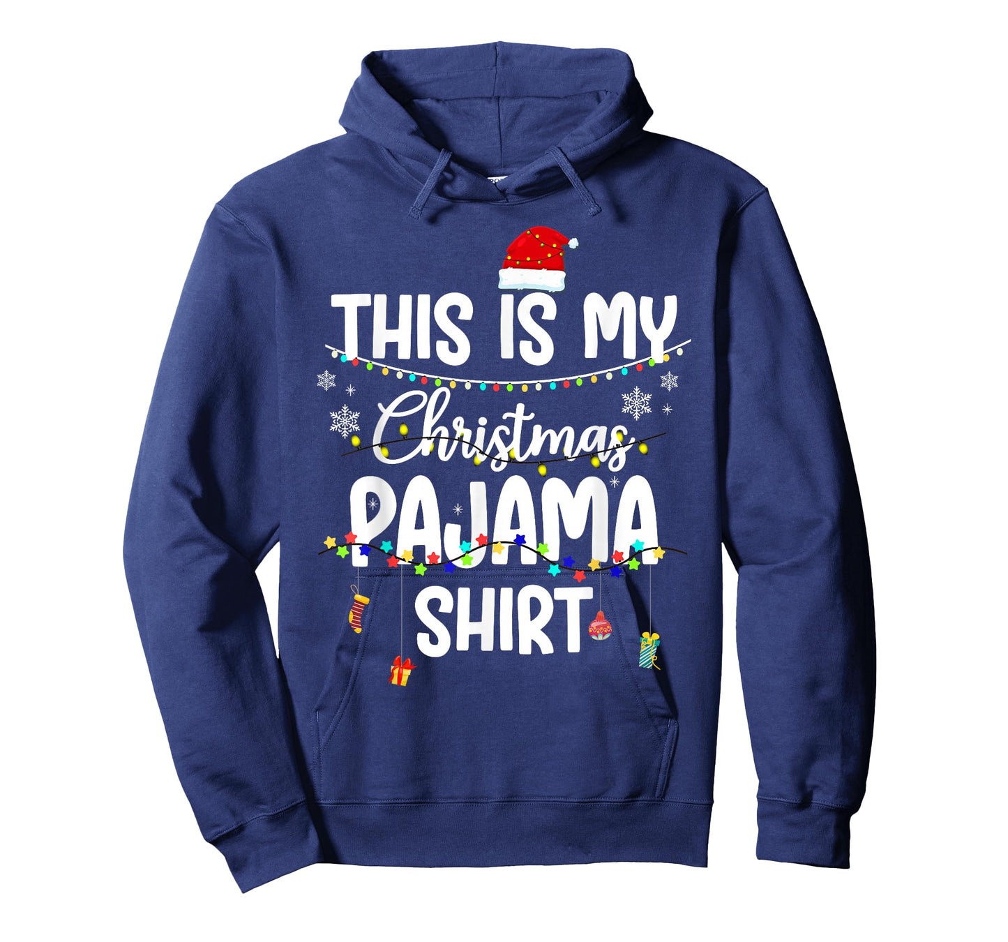 This Is My Christmas Pajama Shirt Xmas String Lights Holiday T-Shirt