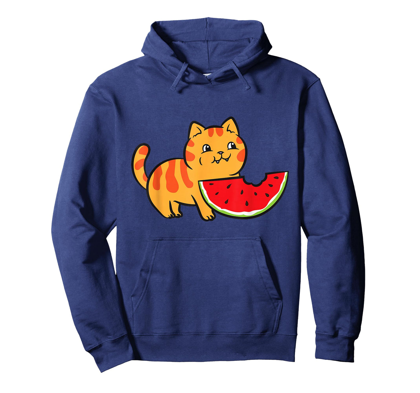 Watermelon Fruit Funny Cat Eating Watermelon T-Shirt