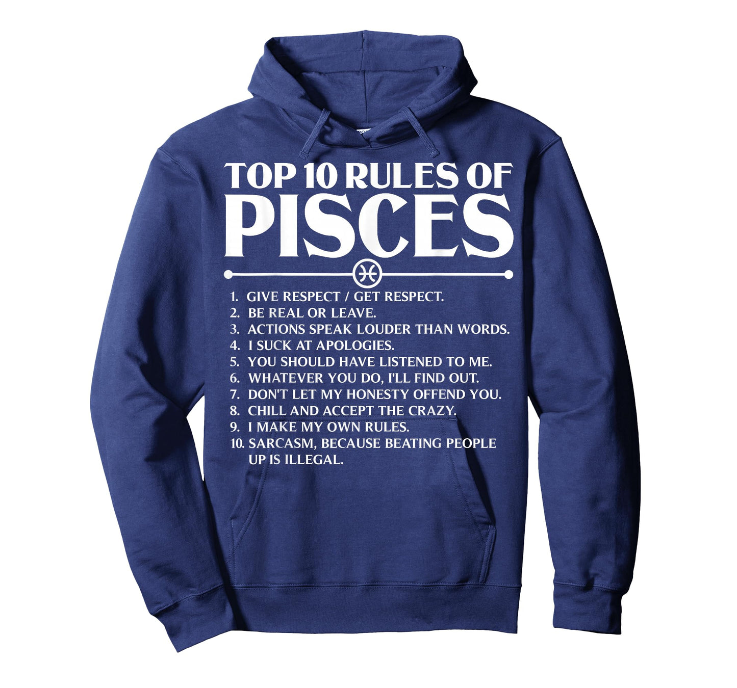 Horoscope Symbols Astrology Sign Top 10 Rules Of Pisces T-Shirt