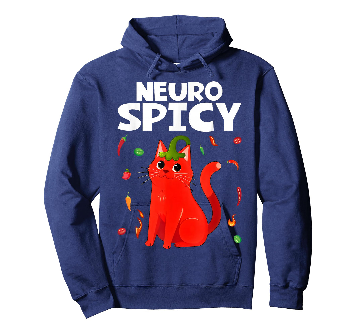 Neurospicy Funny Neurodivergent ADHD ASD Autism Cat Lover T-Shirt