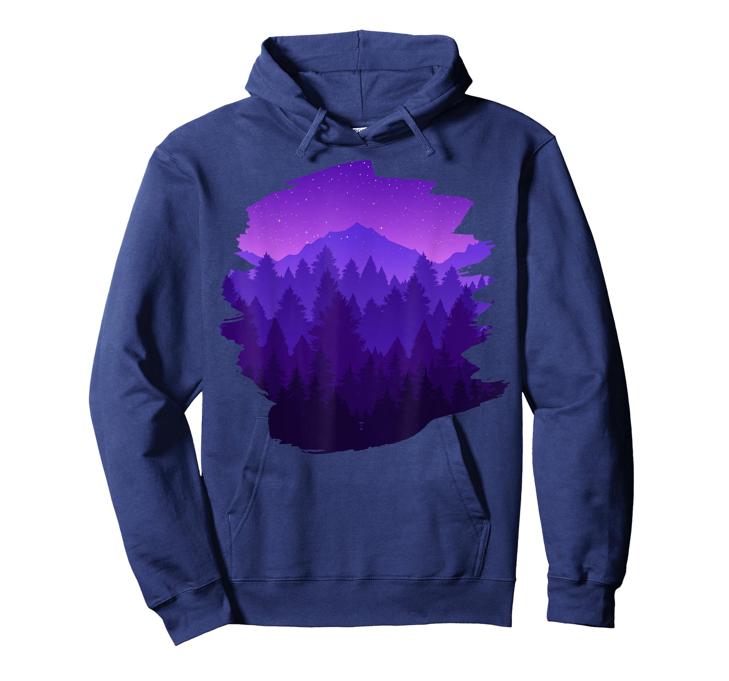 Mountain, Nature Trees and Forest by Night T-Shirt
