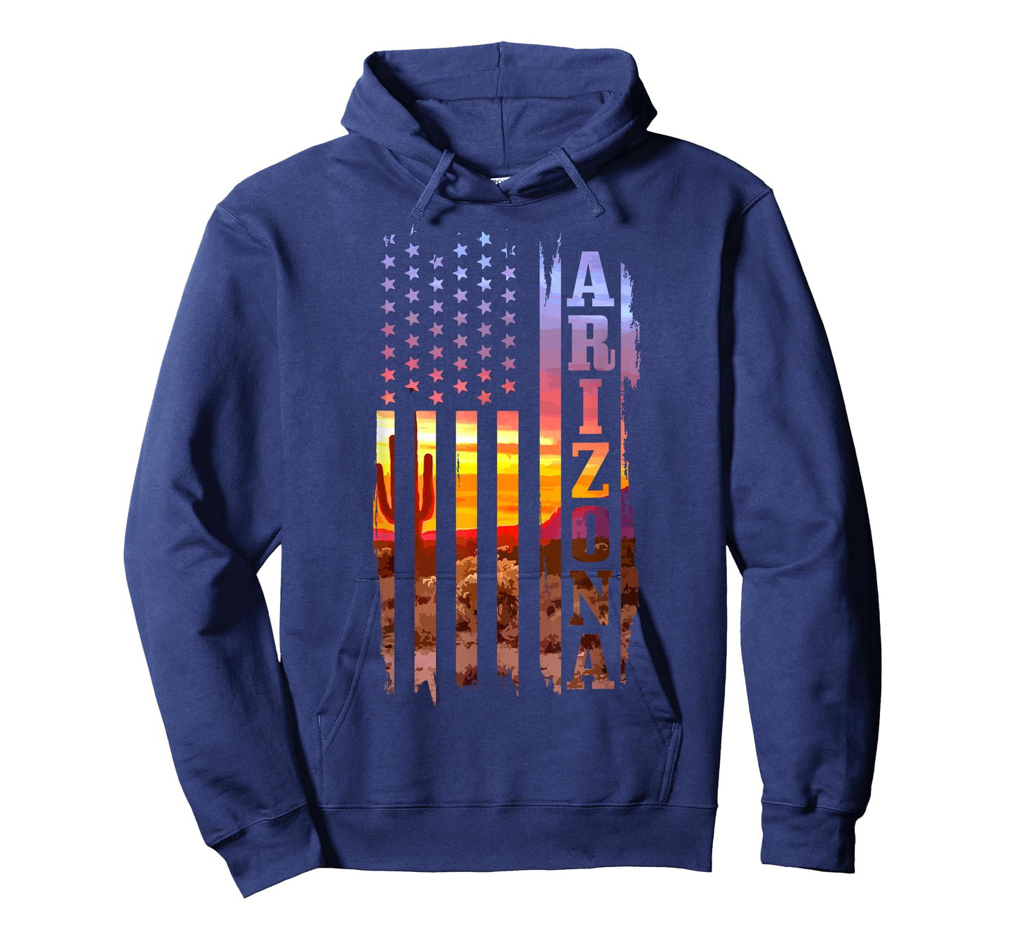 Arizona American Flag Pride Landscape Cactus T-Shirt