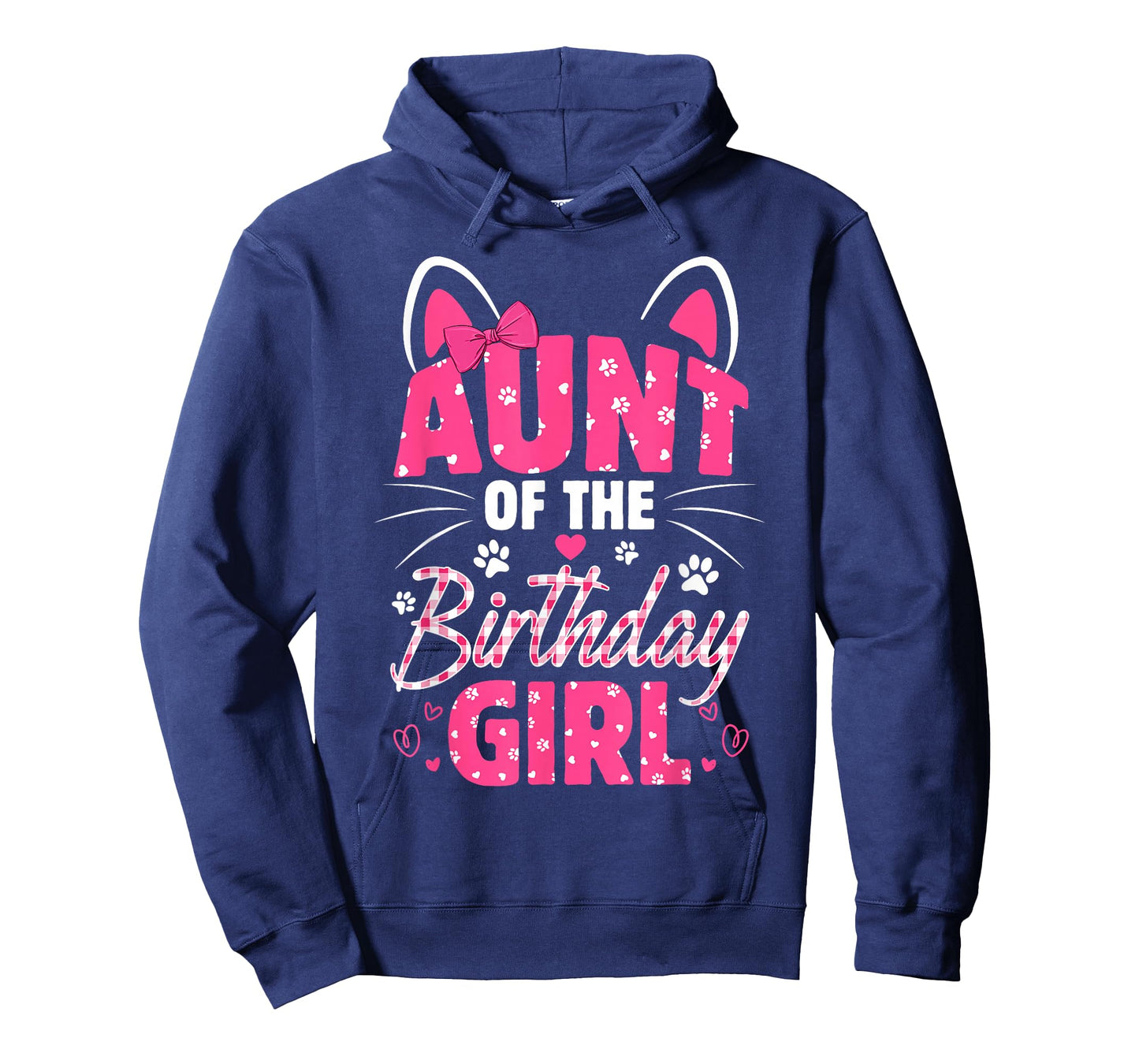 Aunt Of The Birthday Girl Cat Kitty Family Matching T-Shirt