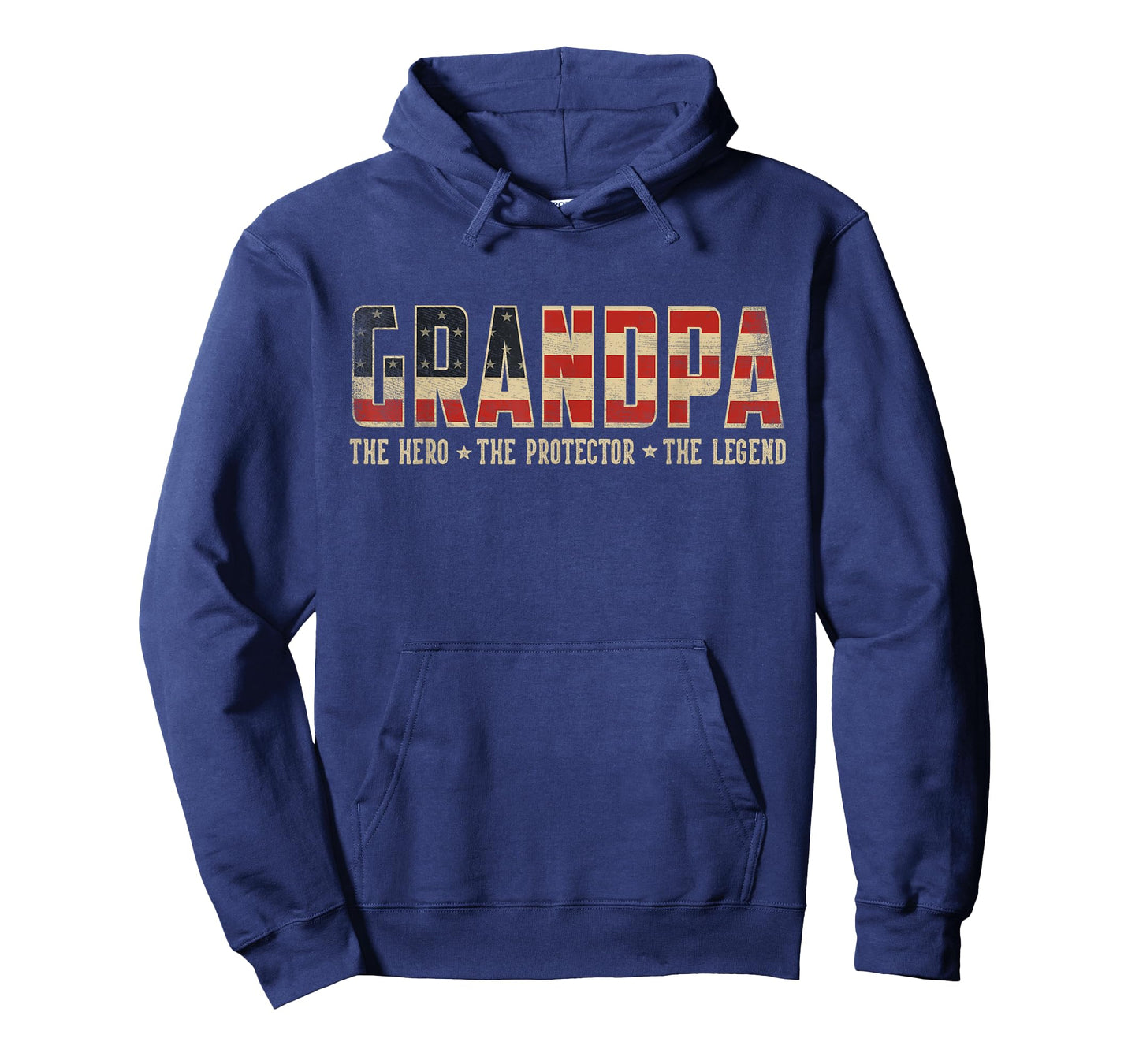 Grandpa Protector Hero Legend USA Flag Grandpa Father's Day T-Shirt