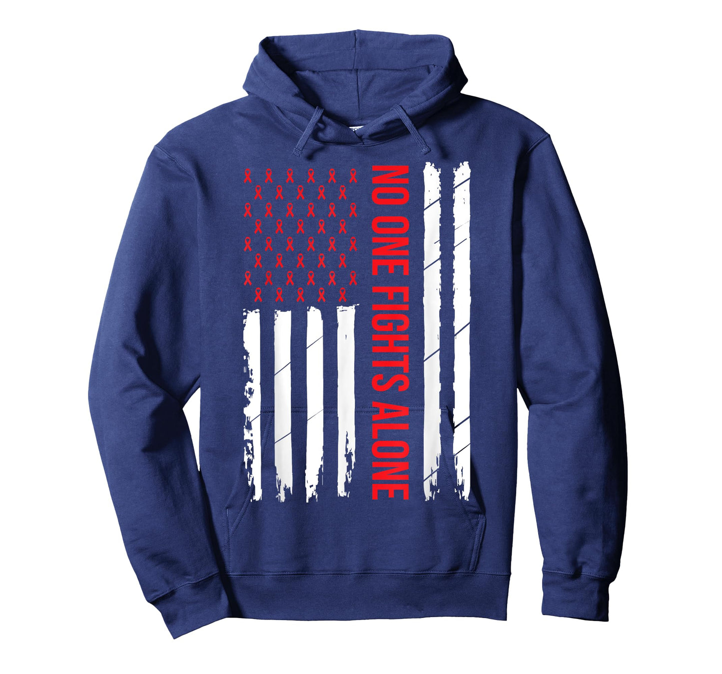 HIV Awareness Red Ribbon Men Women AIDS Fight USA Flag T-Shirt