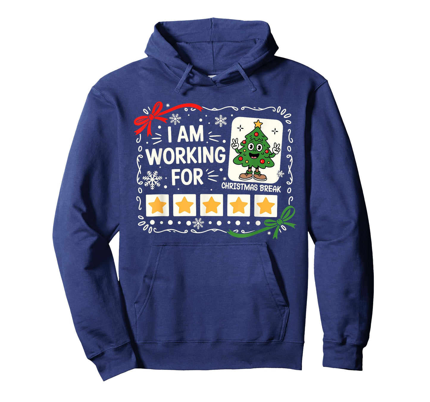 I Am Working for Christmas Break Funny Teacher Holiday T-Shirt