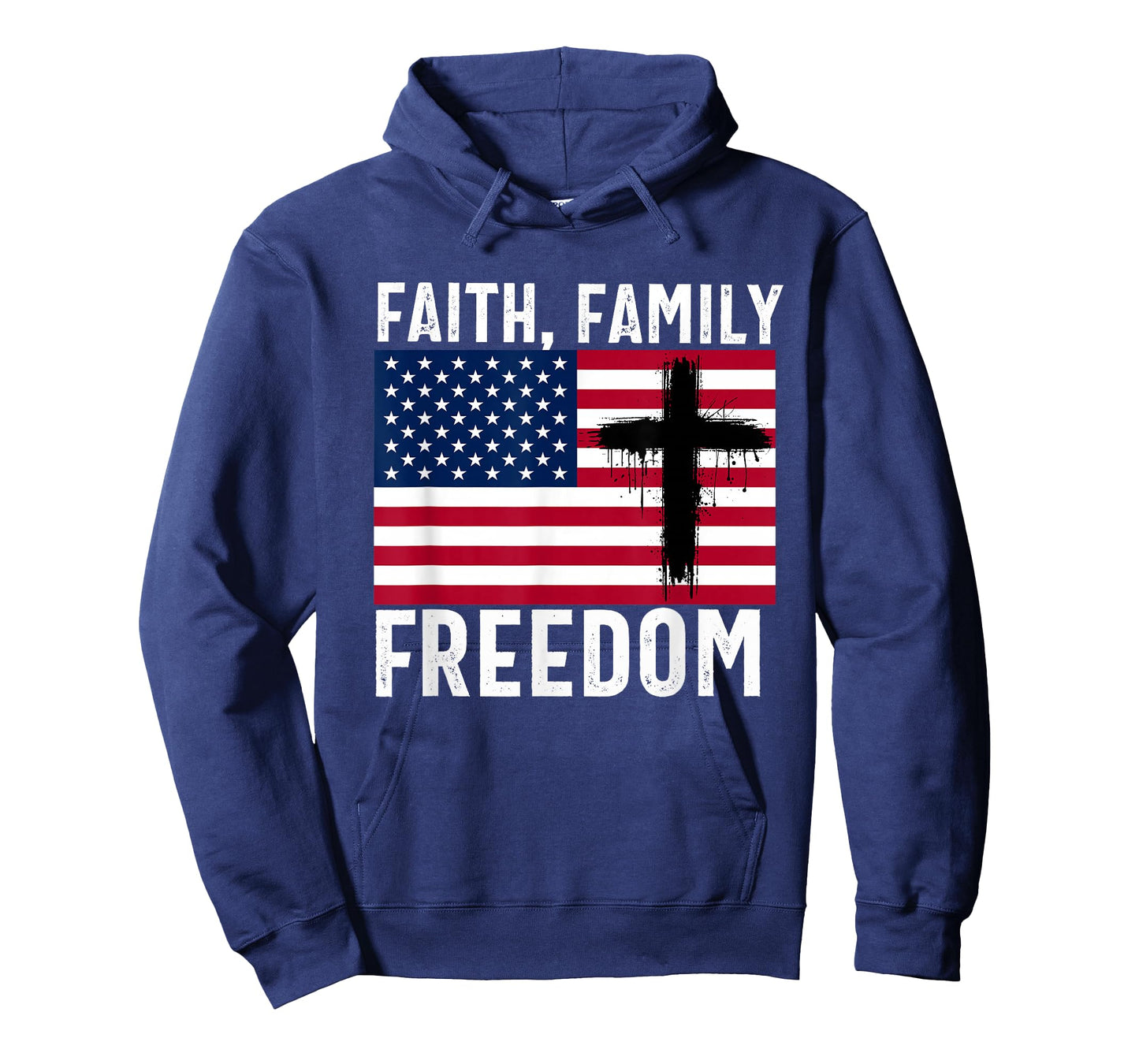 Faith Family Freedom American Flag Patriot USA Christian T-Shirt